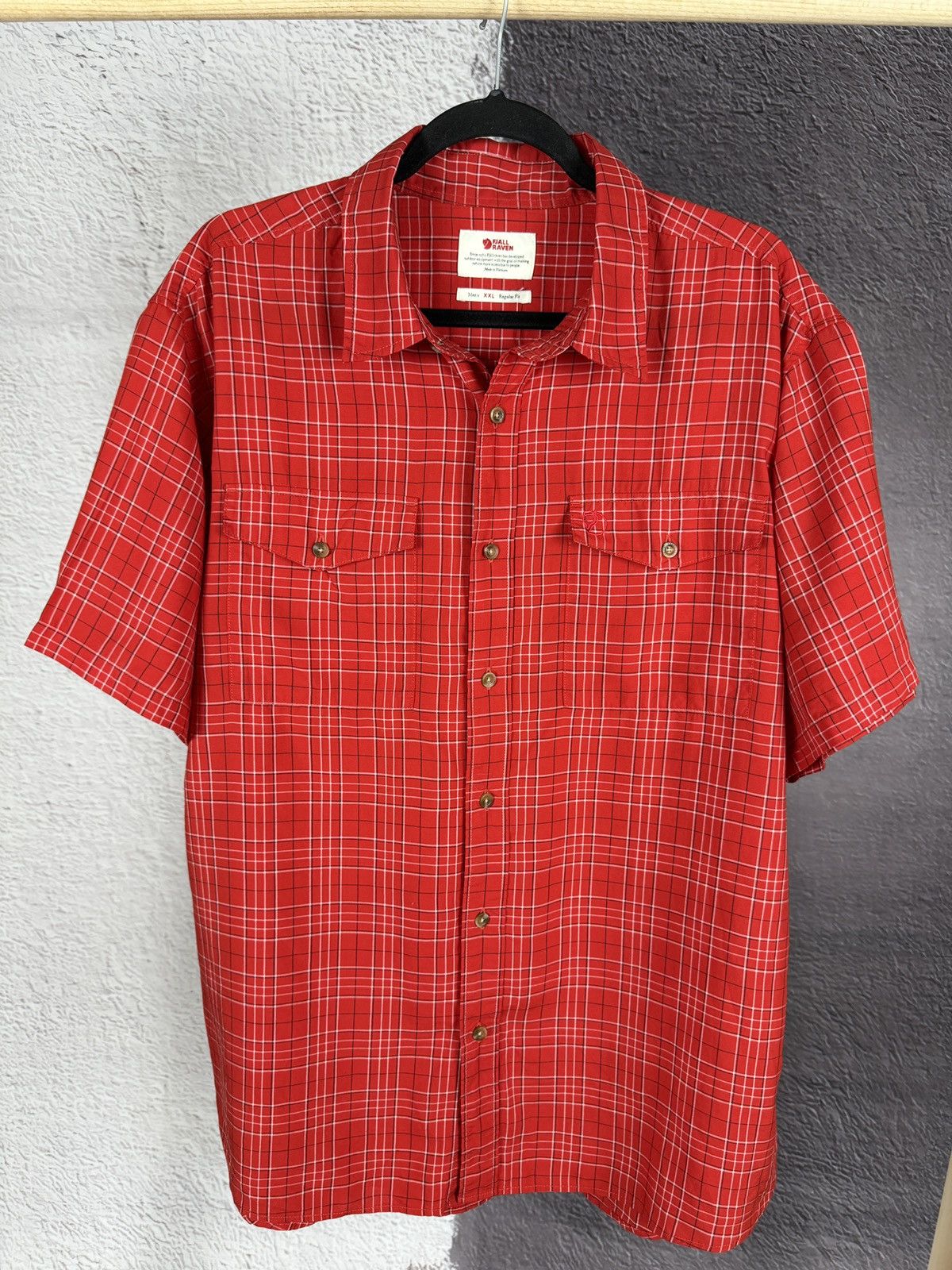 Fjallraven Fjallraven Abisko Cool Shirt SS Red checkered Size US XXL / EU 58 / 5 - 2 Thumbnail
