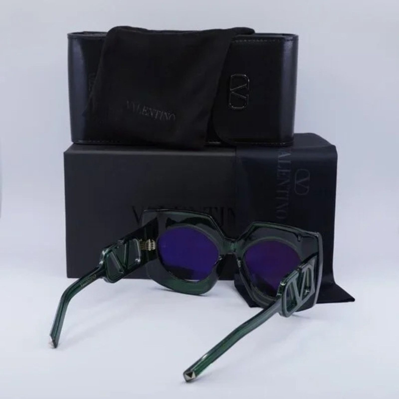Valentino New! Valentino V SOUL VLS 127C Green Glasses, Authentic Size ONE SIZE - 6 Thumbnail