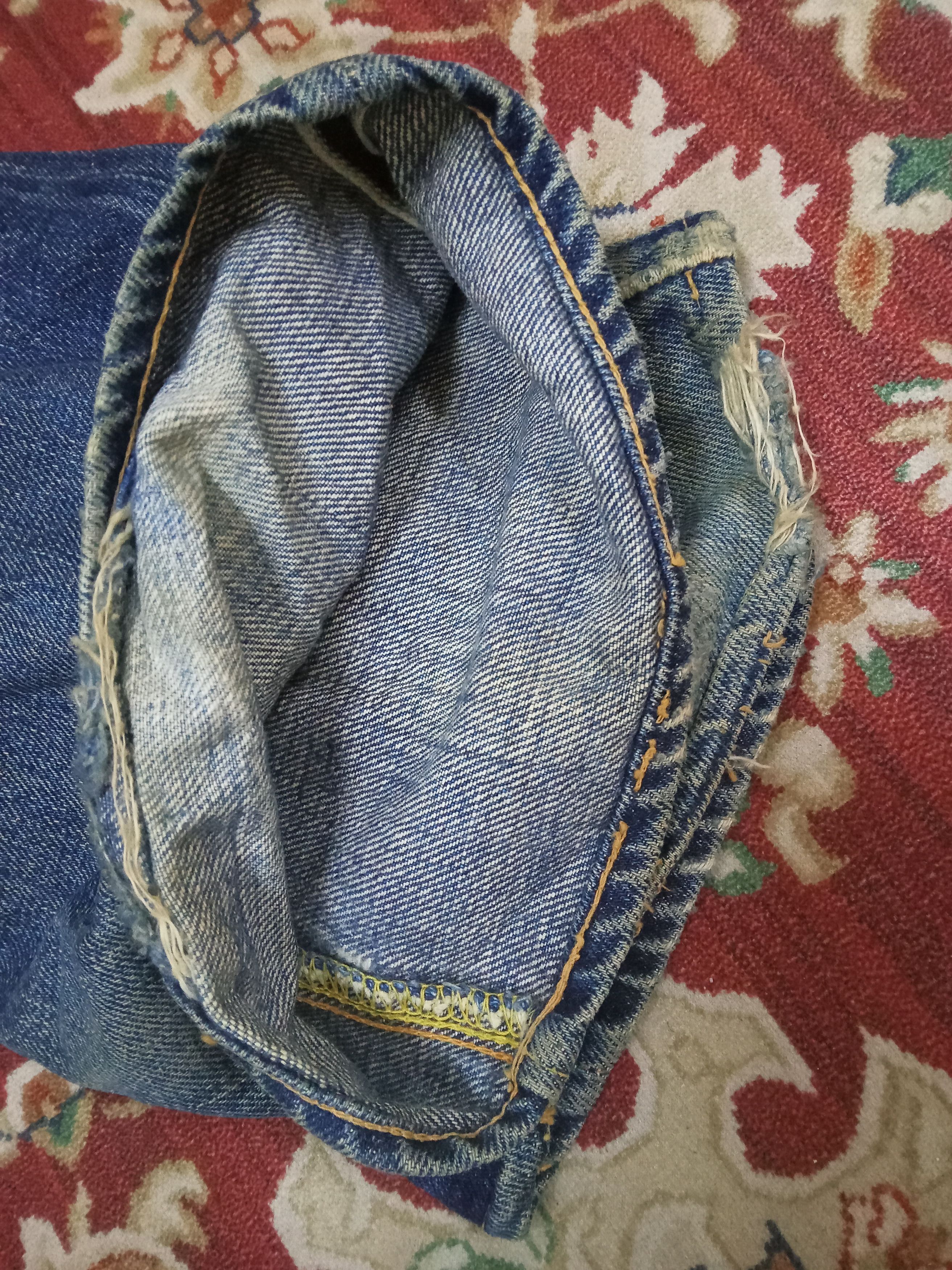 Denime Vintage Denime Selvedge Distressed Jeans Size US 31 - 8 Thumbnail