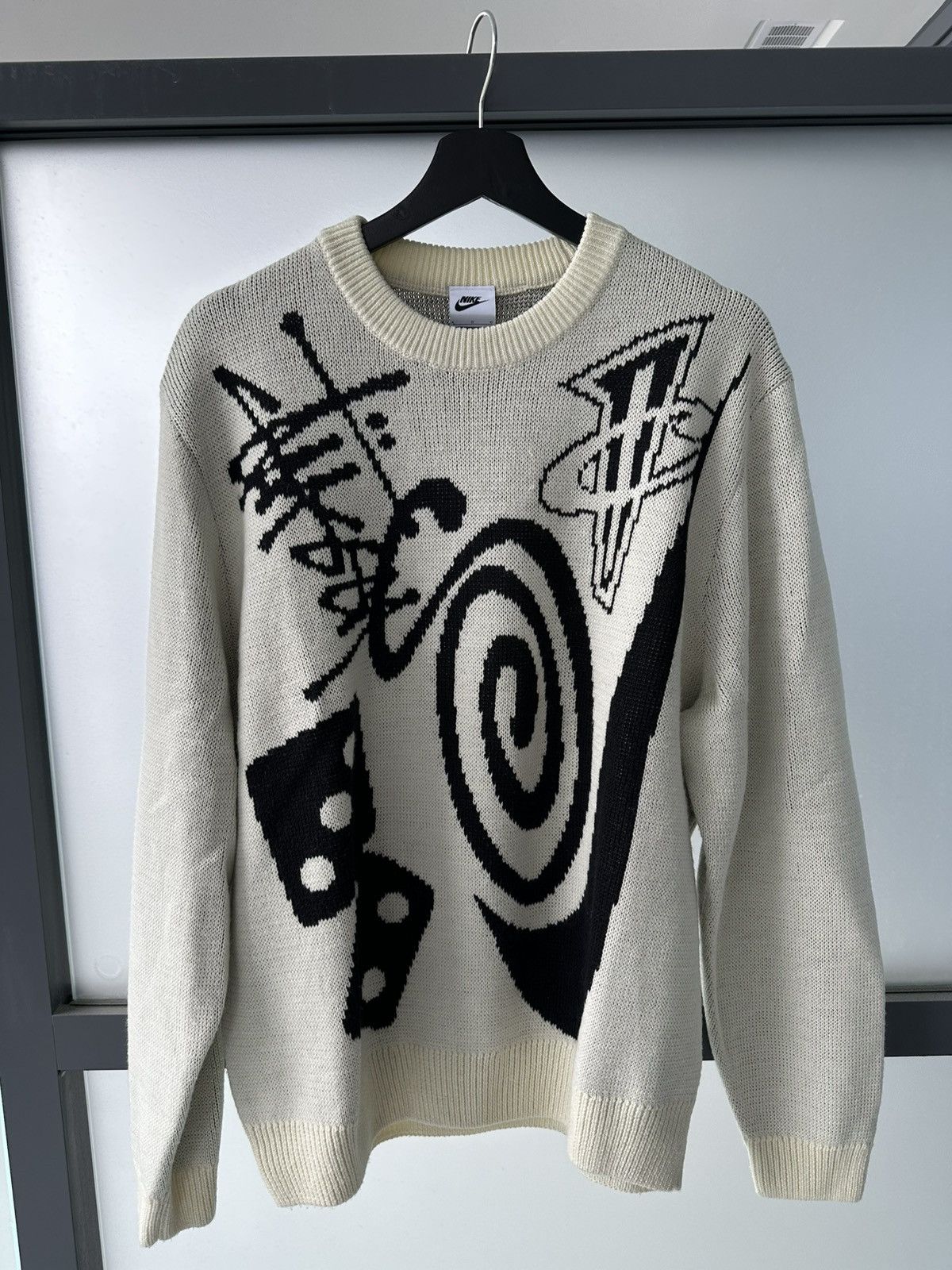 Nike × Stussy NIKE X STUSSY KNIT SWEATER ICON NATURAL Size US L / EU 52-54 / 3 - 2 Thumbnail