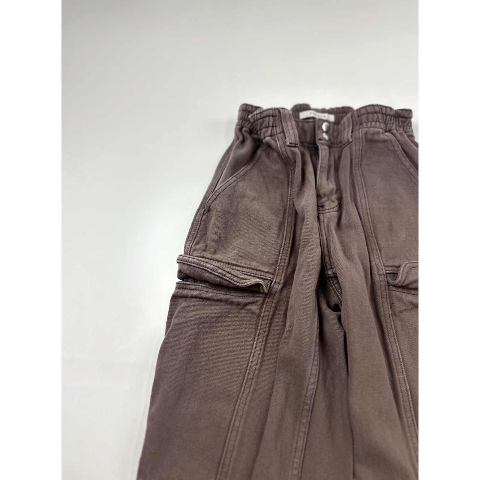 Pacsun Pacsun Jeans Womens XS Brown Elastic Waist Cargo Straight - Adult XS Womens Brown Cargo Jeans Size 26" / US 2 / IT 38 - 3 Thumbnail