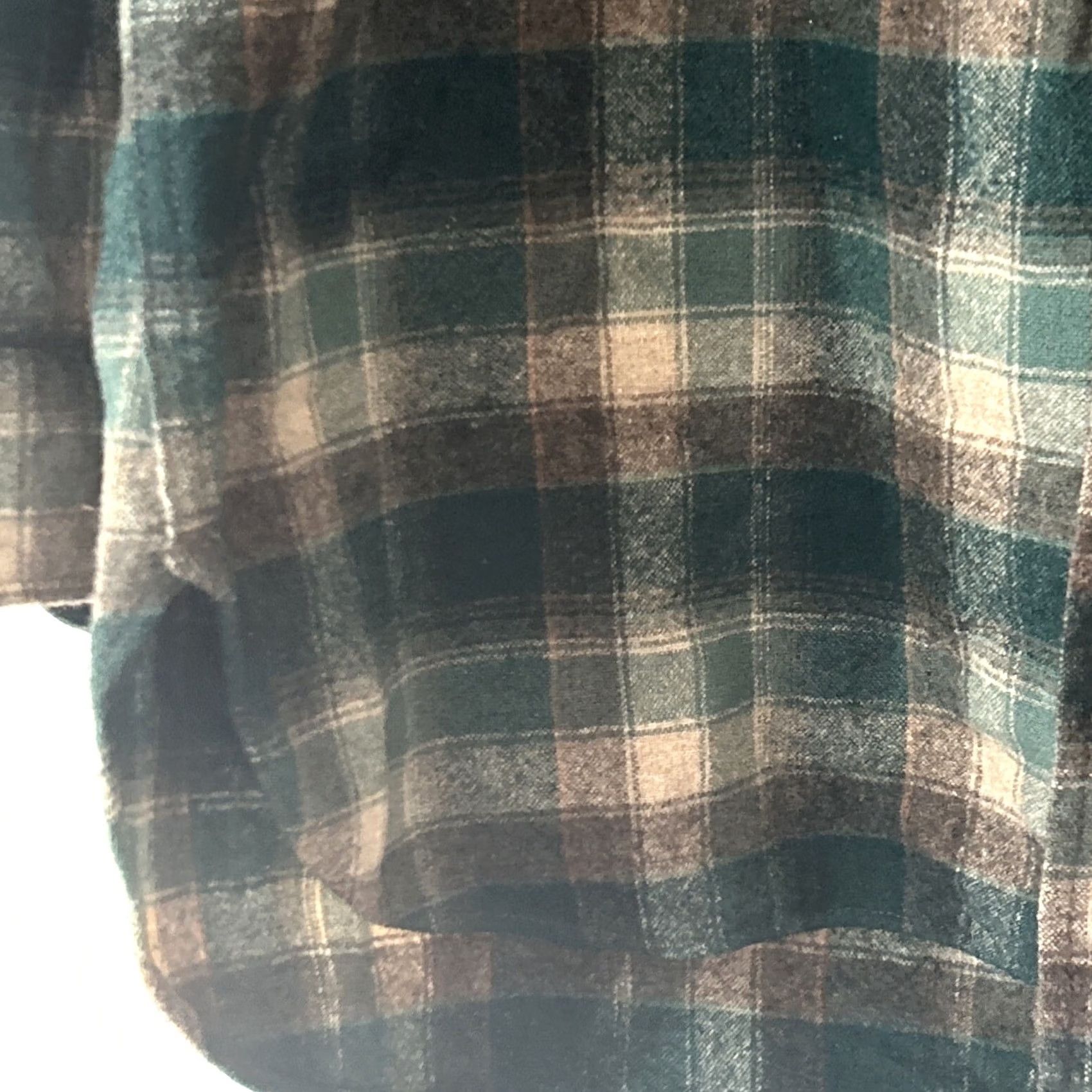 Pendleton VINTAGE Pendleton Shirt Men L Large Lined Collar Green Brown Tan No Moth Holes Size US L / EU 52-54 / 3 - 5 Thumbnail