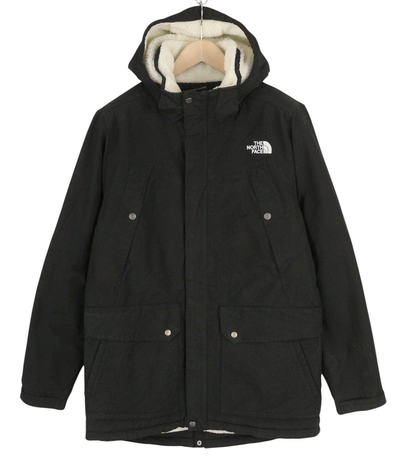 The North Face KATAVI M Black Parka Sherpa Lined Hooded Mid-Length 84361 Size US M / EU 48-50 / 2 - 1 Thumbnail