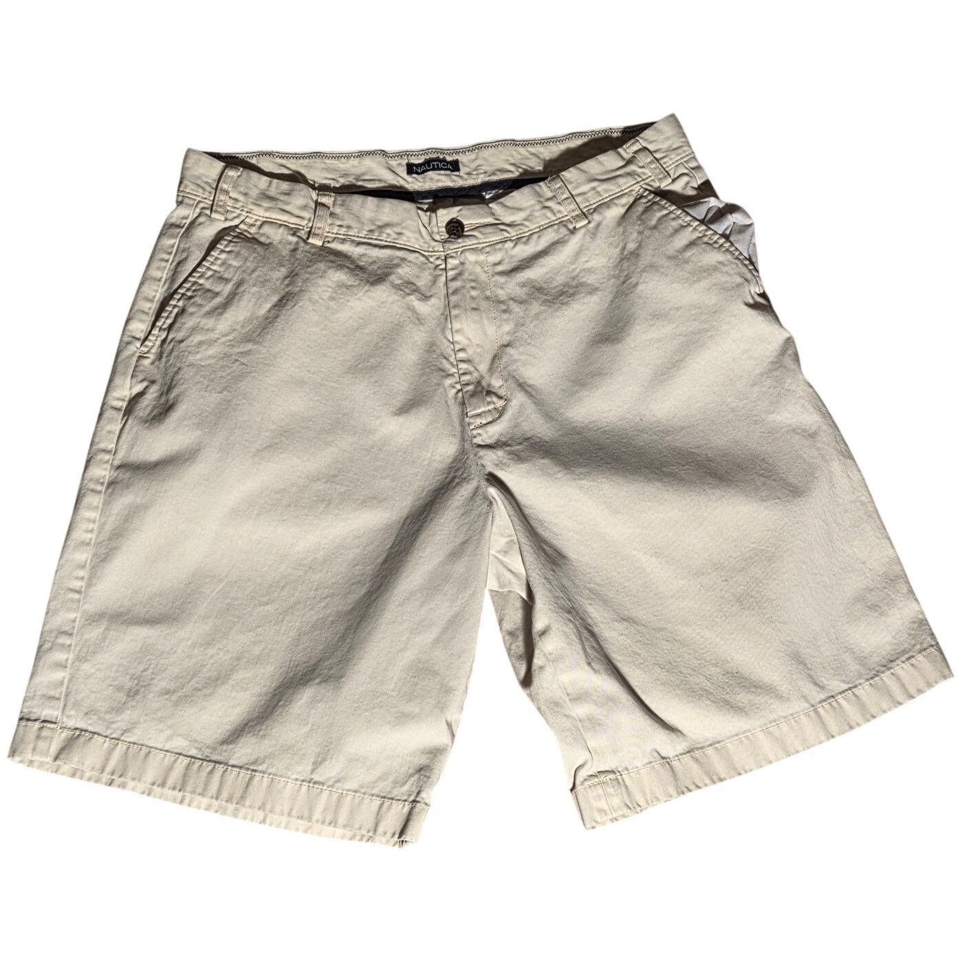 Nautica Stylish Off-White Nautica Khaki Shorts - Size 38 Size US 38 / EU 54 - 1 Thumbnail