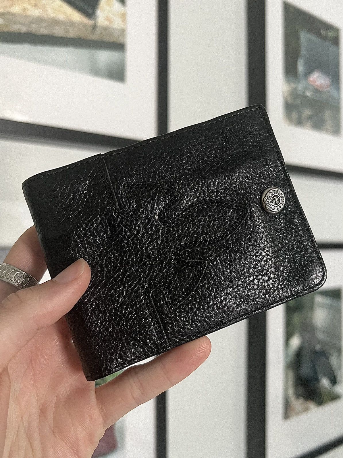 Chrome Hearts FLEUR PATCH SNAP LEATHER BIFOLD | Grailed