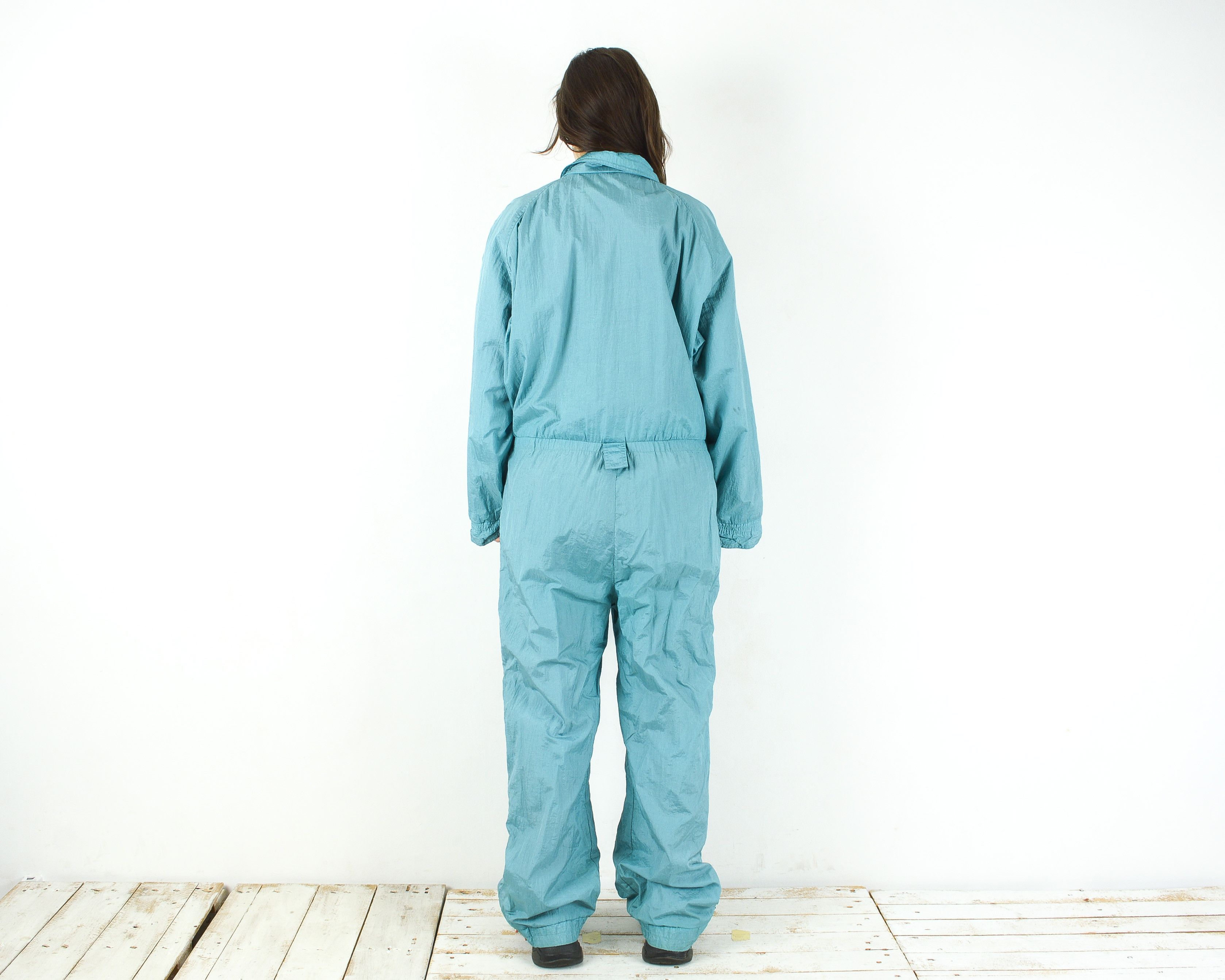 Vintage Ski Suit Jumpsuit Overalls Padded Coveralls One Piece Snow Size 29" - 3 Thumbnail