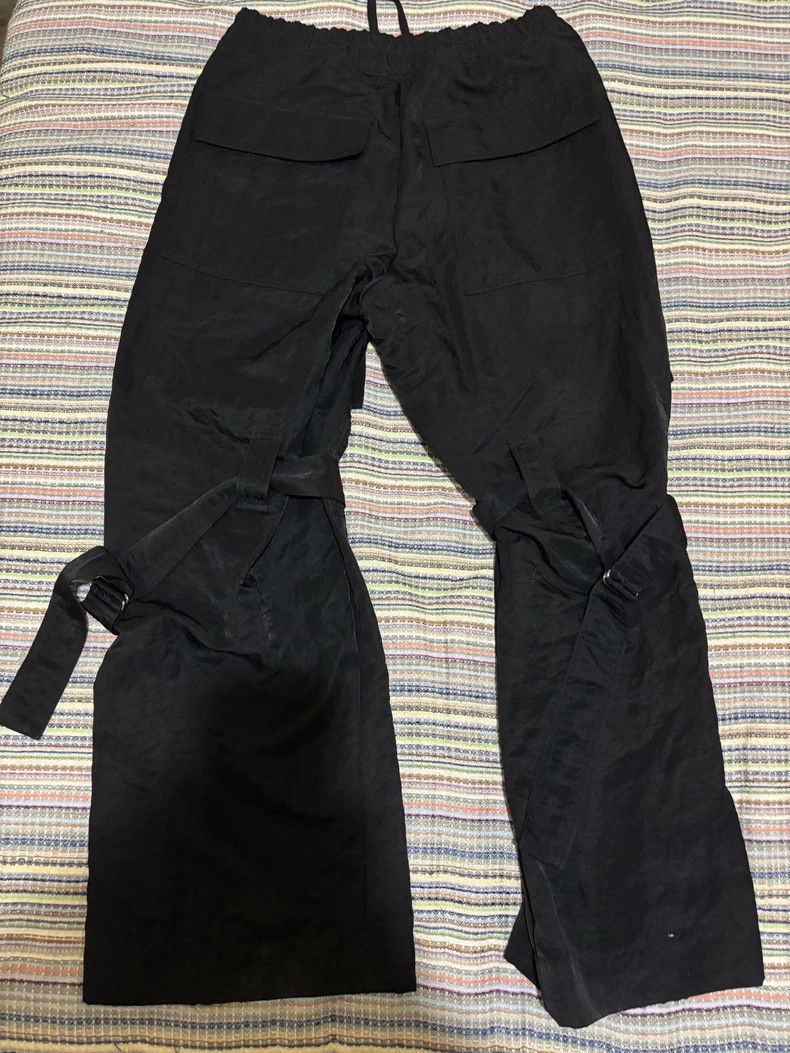 Dries Van Noten Dries Van Noten size:L Black nylon ribbon pants Size 23" - 2 Thumbnail