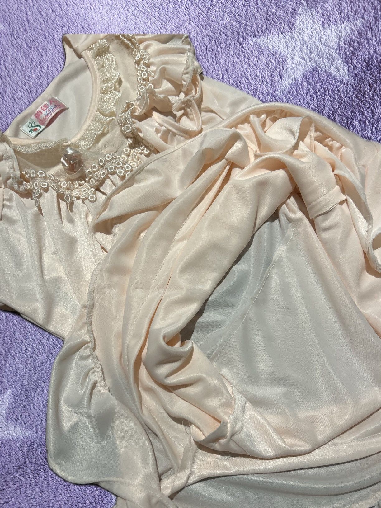 Other × Vintage Upcycled Silk Pink Long Top Size S / US 4 / IT 40 - 3 Thumbnail