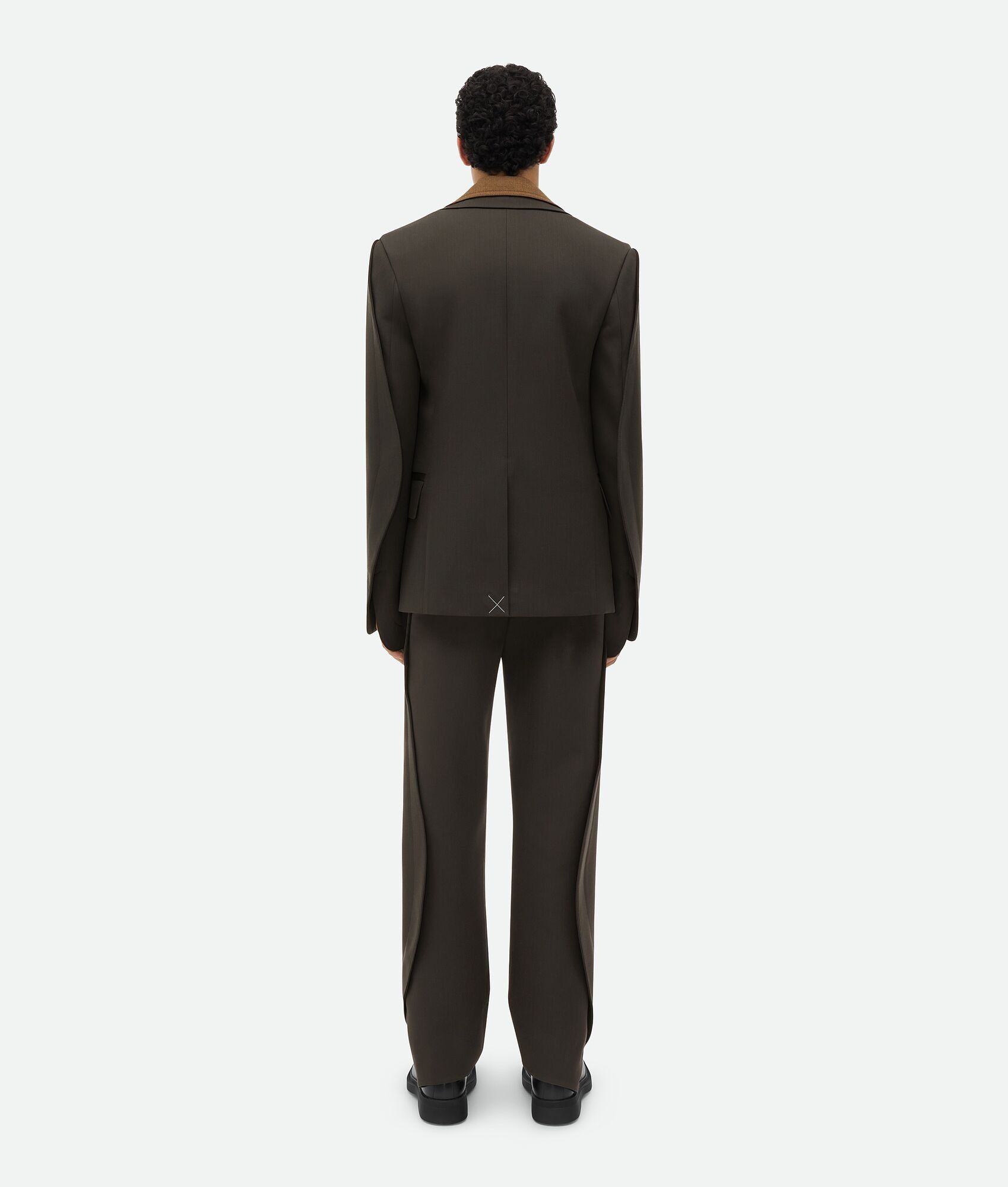 Bottega Veneta o1w1db10825 Wool Jacket With Contrasting Collar in Kale Size US M / EU 48-50 / 2 - 3 Thumbnail