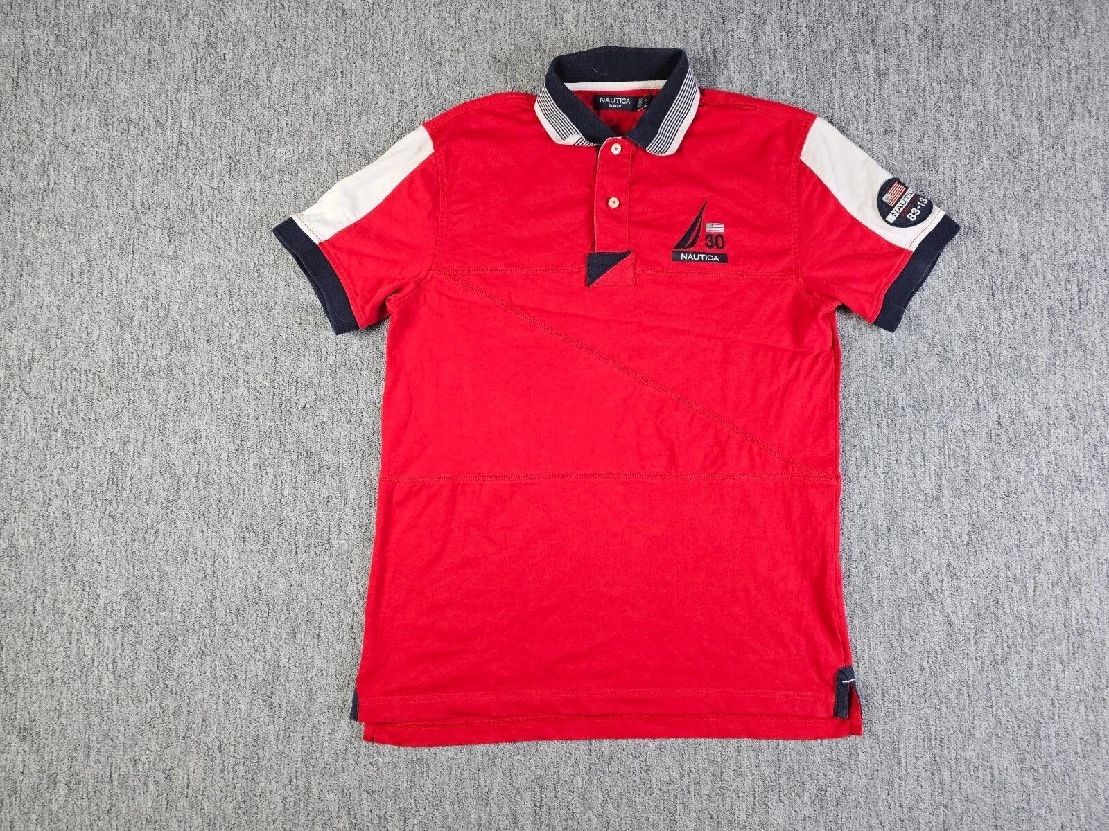 Nautica Nautica Slim Fit Polo USA Flag 30th Anniversary Red Cotton M Size US M / EU 48-50 / 2 - 2 Thumbnail