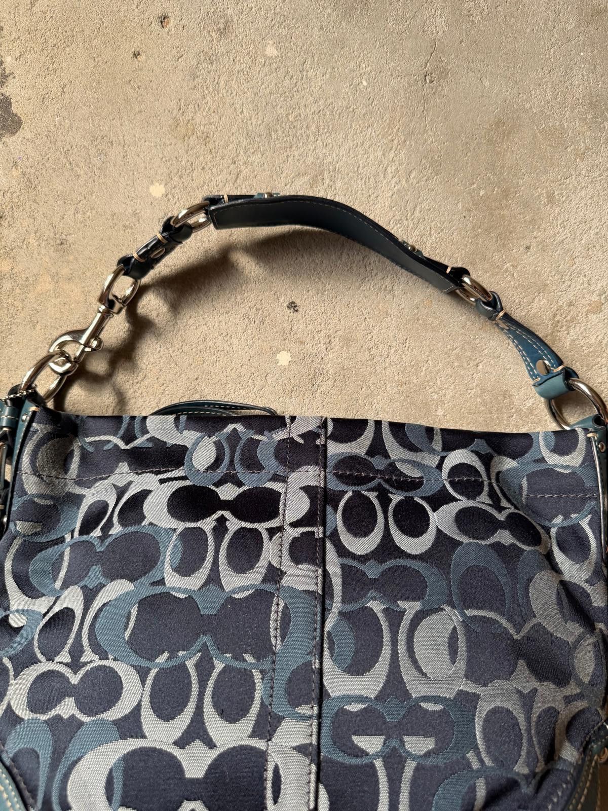 Coach Coach Signature Carly Hobo Shoulder Bag Blue Size ONE SIZE - 3 Thumbnail