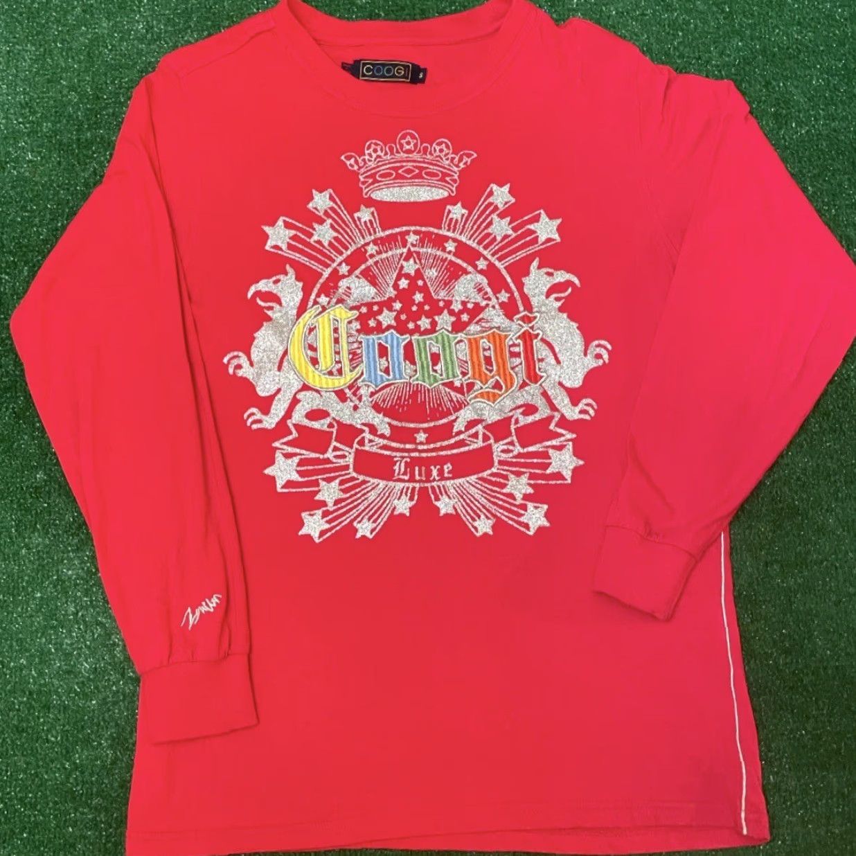 Coogi VINTAGE Coogi If Looks Could Kill VTG Long Sleeve Shirt Small Red Men S Grunge Punk Y2K Hip Hop 2000s Size US S / EU 44-46 / 1 - 4 Thumbnail