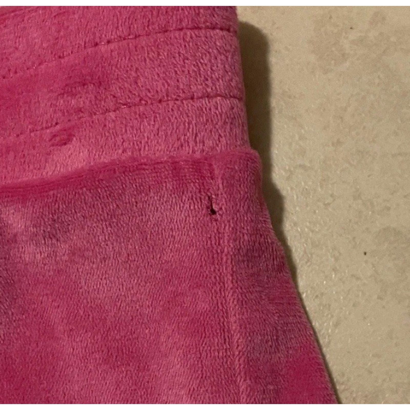 Velour VINTAGE Rhinestone Velour Shirt Short Set XL Pink 80s 90s Designer Bling Juicy Couture Women's T-Shirt Size XL / US 12-14 / IT 48-50 - 4 Thumbnail