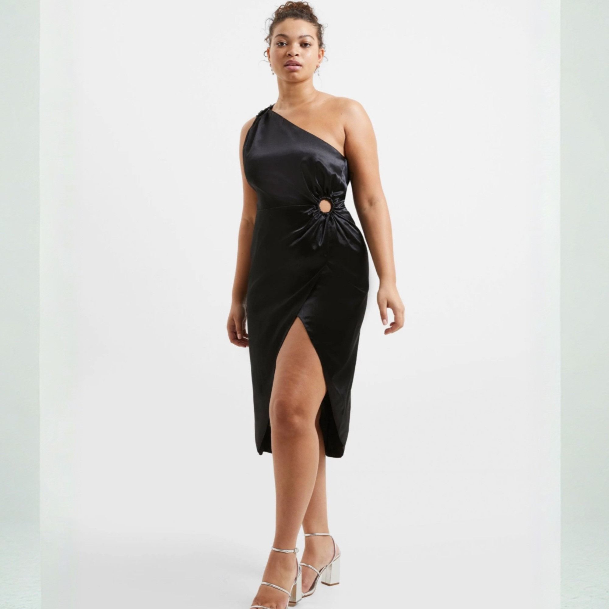 French Connection French Connection Women's Adaline Satin Midi Cocktail and Pa Size M / US 6-8 / IT 42-44 - 1 Thumbnail