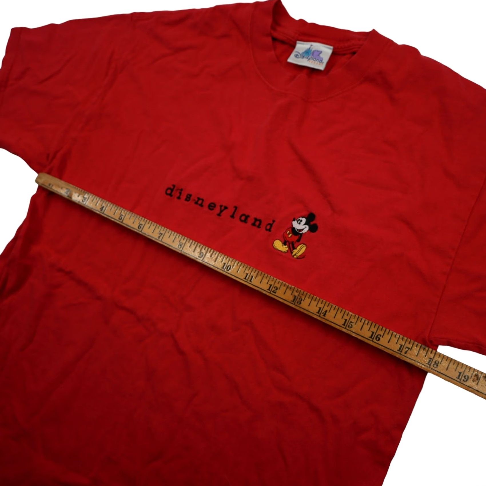 Disney VINTAGE Disney Mickey Mouse T-Shirt Red Mens Medium Embroidered Shirt Size US M / EU 48-50 / 2 - 6 Thumbnail
