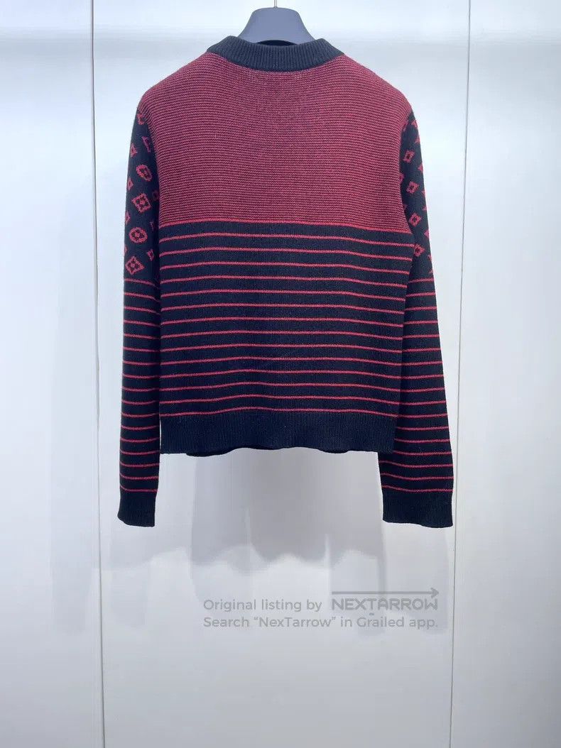 Louis Vuitton Louis Vuitton Red and black striped presbyopic sweater Size M / US 6-8 / IT 42-44 - 2 Thumbnail