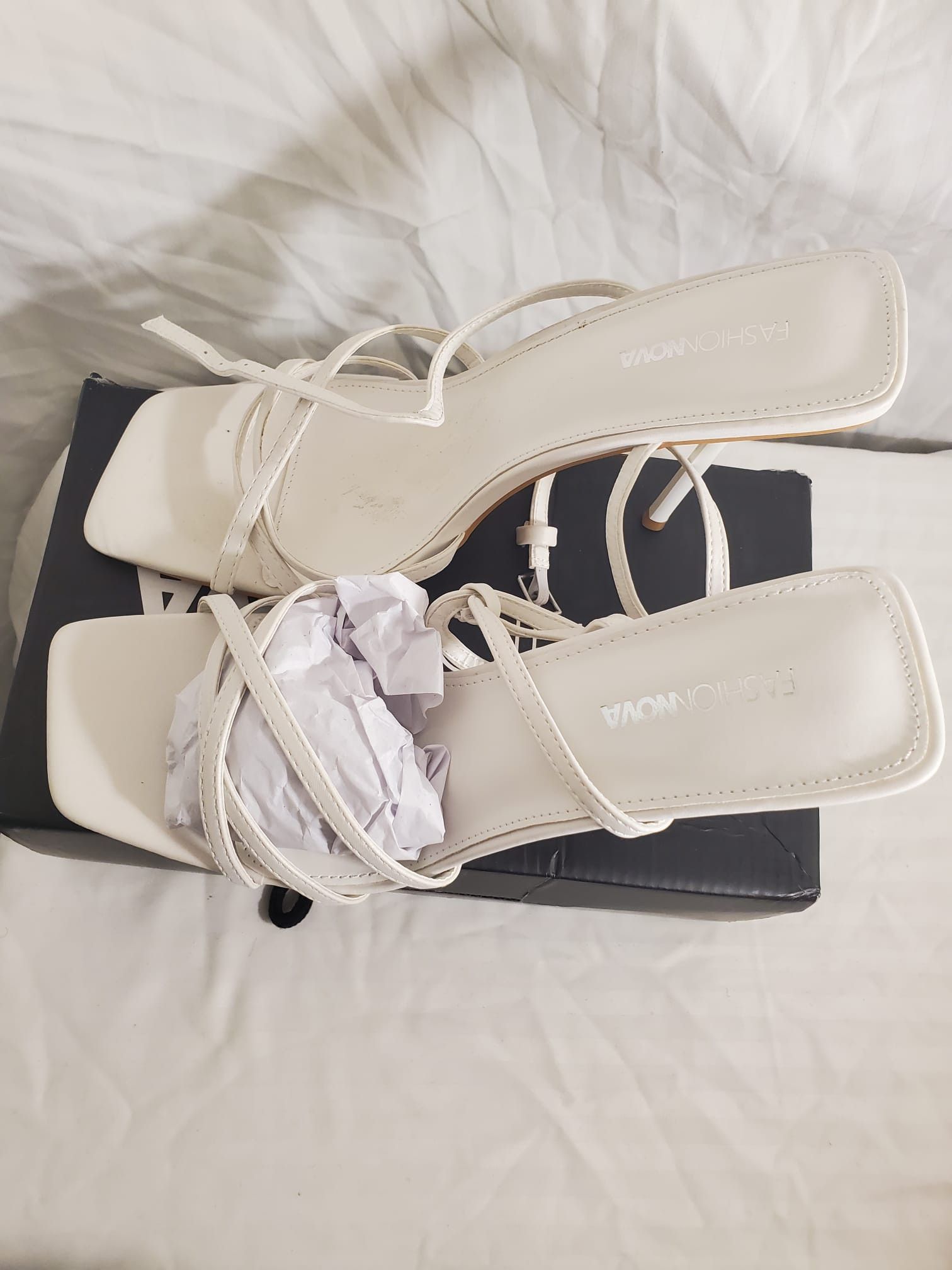 Fashion Nova Fashion Nova Heels White Colour Size US 11 / IT 41 - 5 Thumbnail
