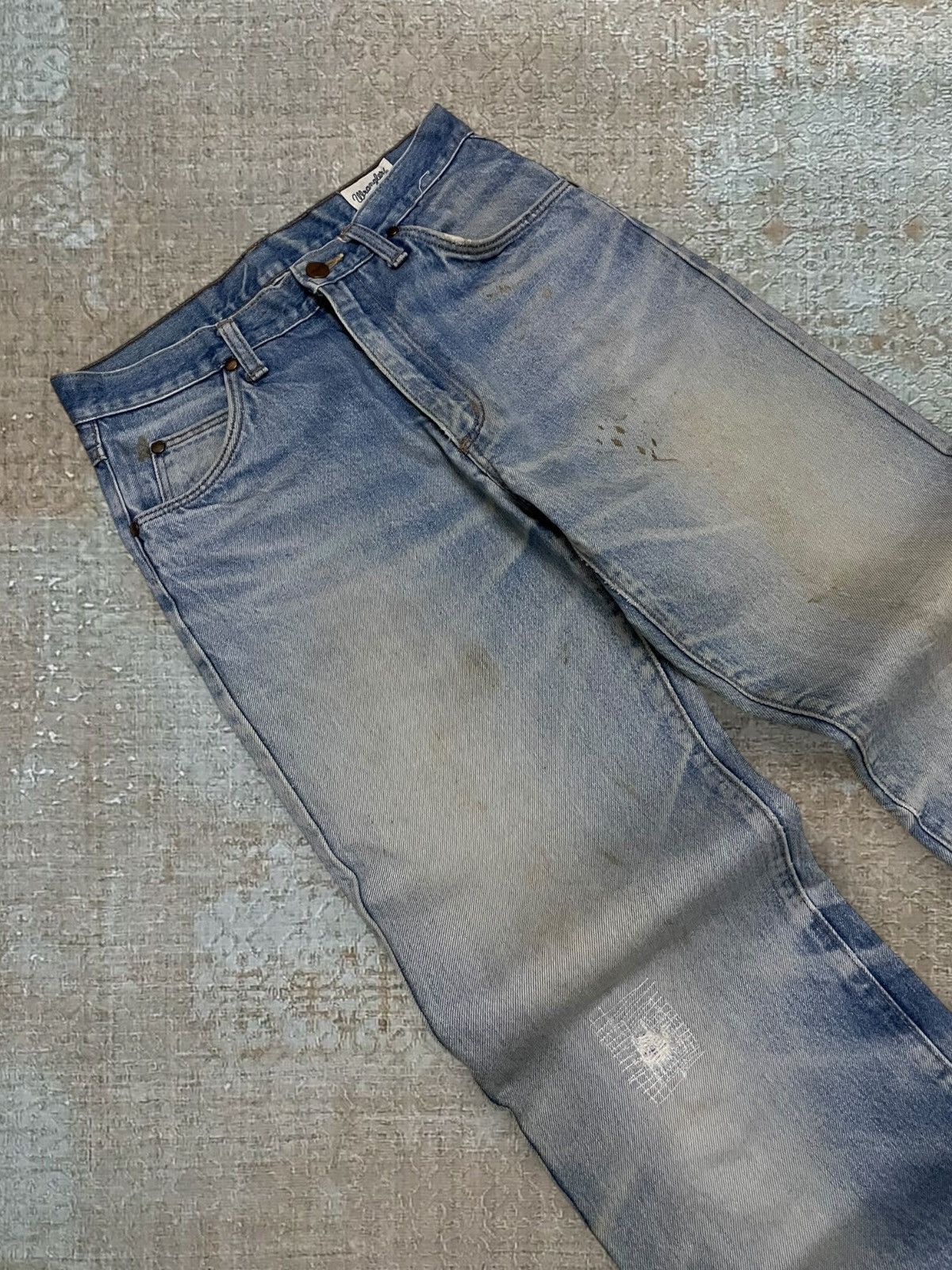 Wrangler Vintage 1990s Designer Wrangler Distressed Mudwash Denim Size US 29 - 7 Thumbnail