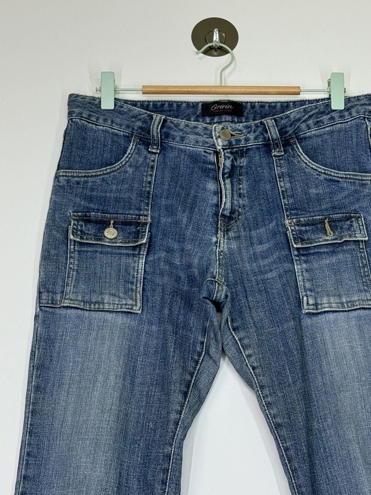 Hysteric Glamour × If Six Was Nine × Japanese Brand FLARE ORIRIN BUSH PANT BOOT CUT DISTRESSED DENIM Size US 30 / EU 46 - 4 Thumbnail