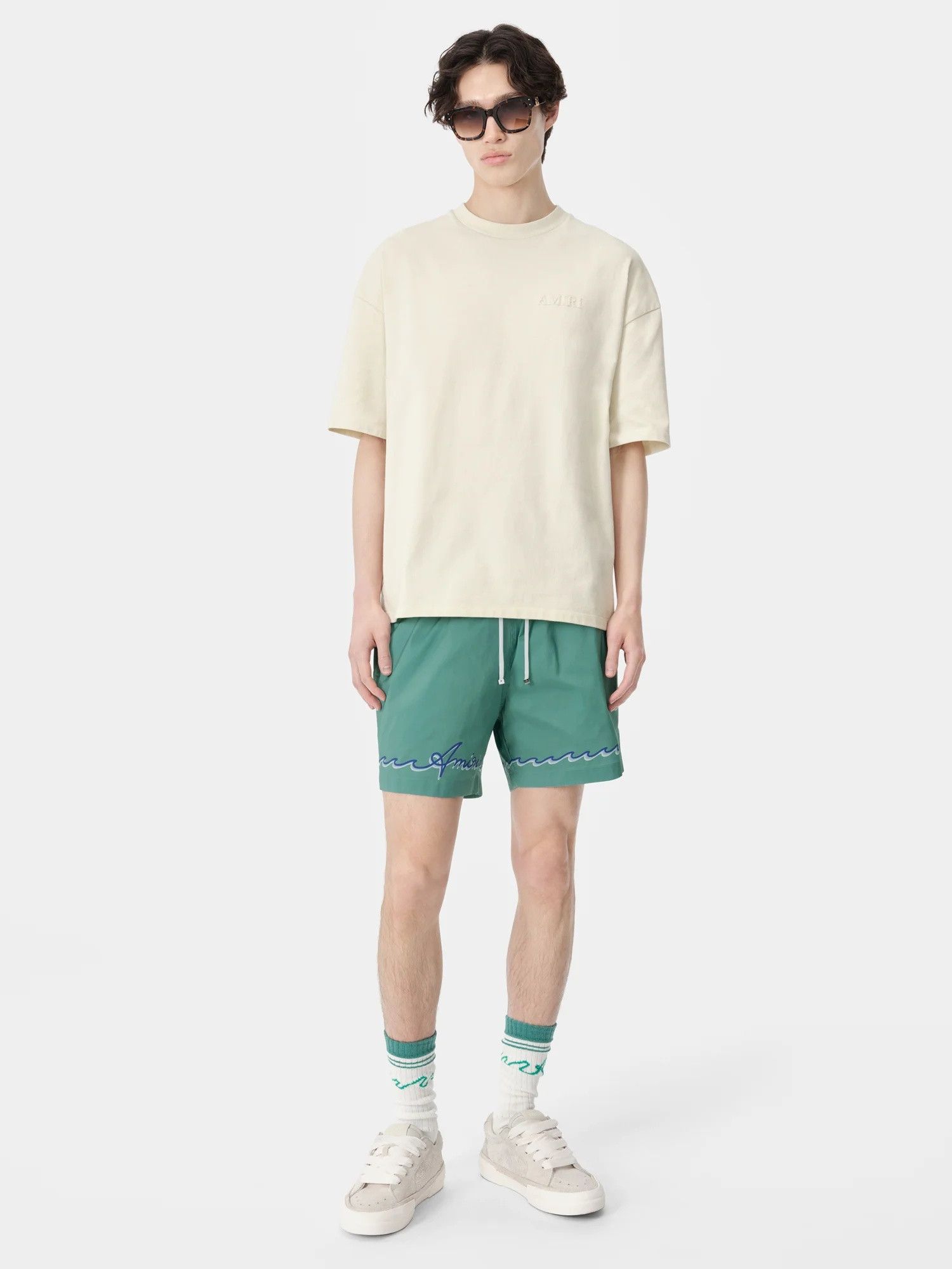 Amiri o1s1wg110425 Wave Swim Trunk in Sea Blue Size US 30 / EU 46 - 2 Thumbnail