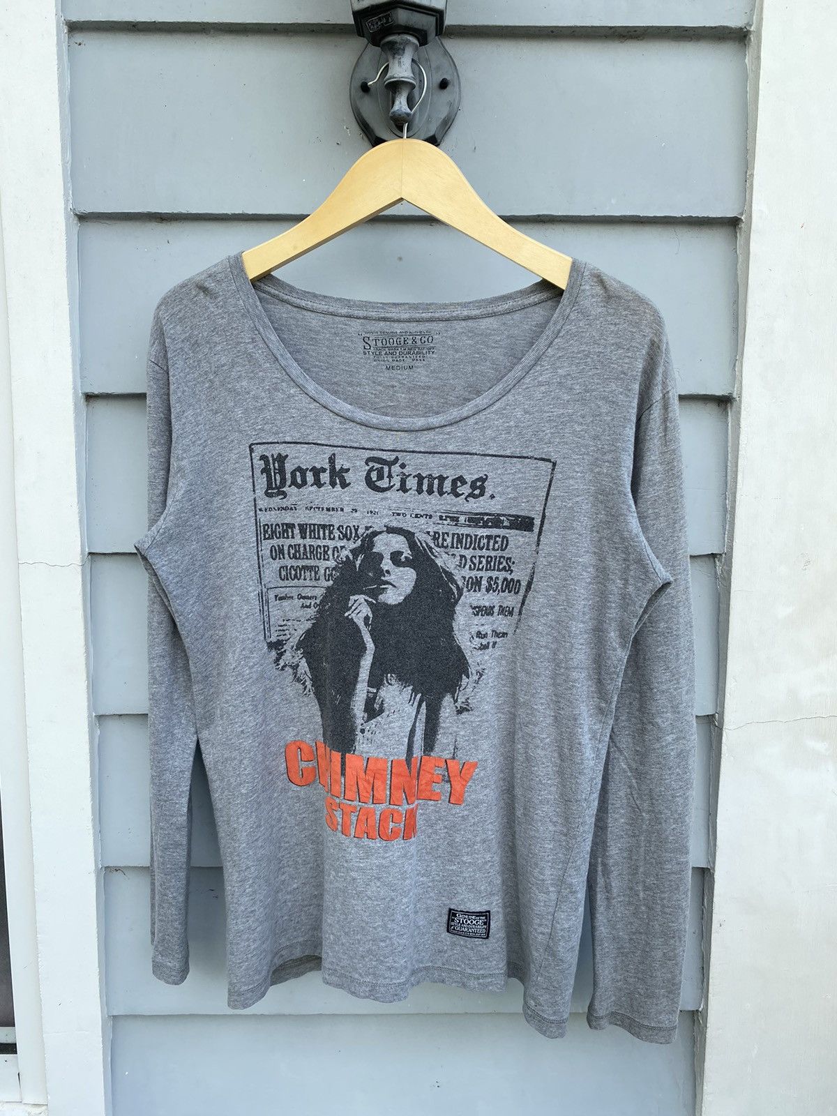 Japanese Brand Chimney Stack Hysteric Glamour Style Newspaper Longsleeves Size US M / EU 48-50 / 2 - 1 Thumbnail