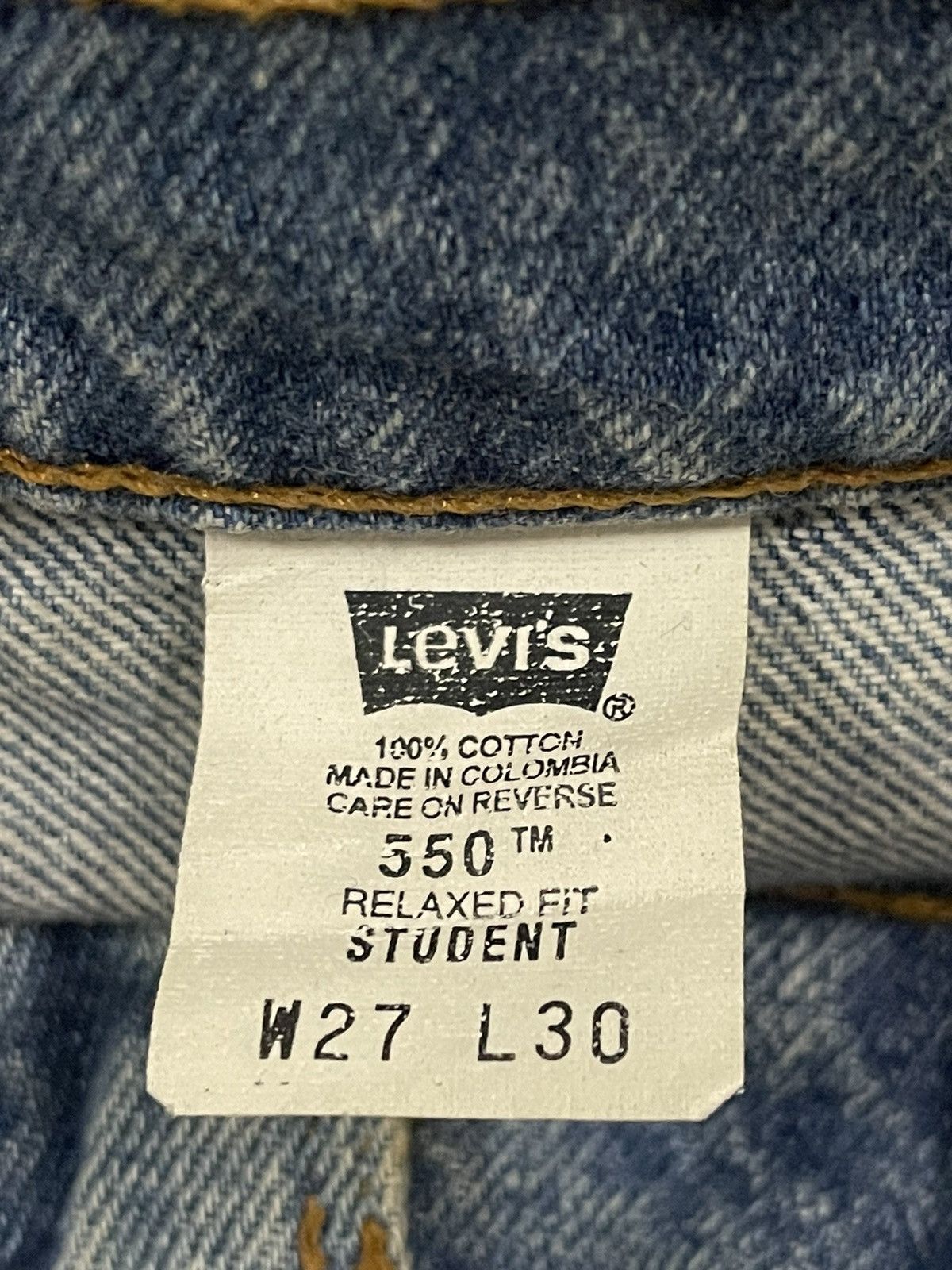 Levi's Vintage 80s Levis 550 Orange Tab Relaxed Fit Jeans Size US 27 - 8 Thumbnail