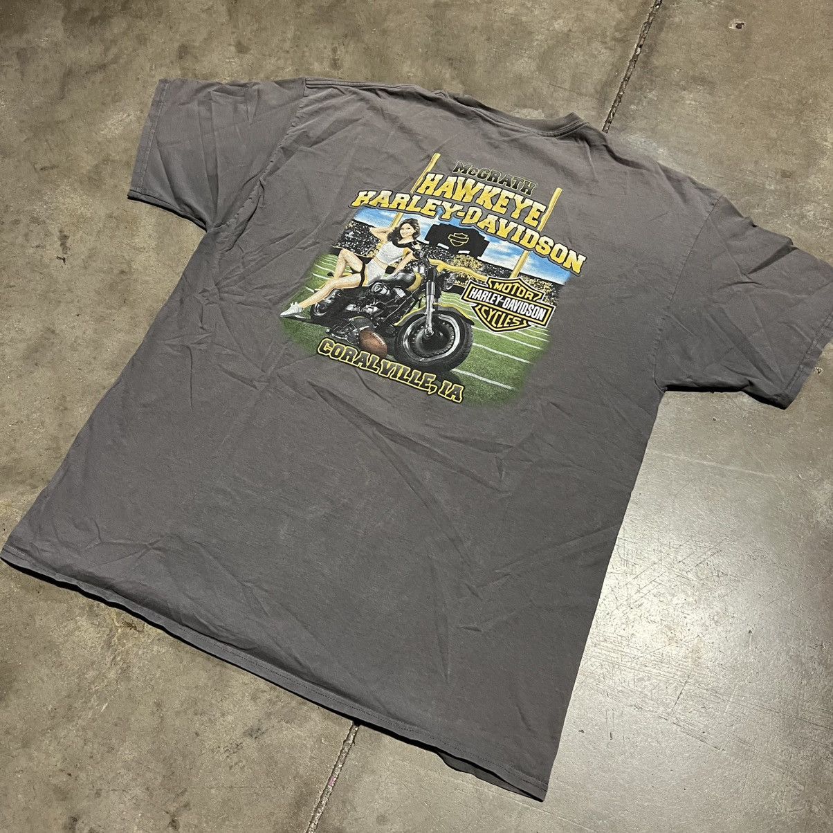 Harley Davidson Vintage Harley Davidson Motorcycle Biker T shirt Hawkeye Size US XXL / EU 58 / 5 - 2 Thumbnail
