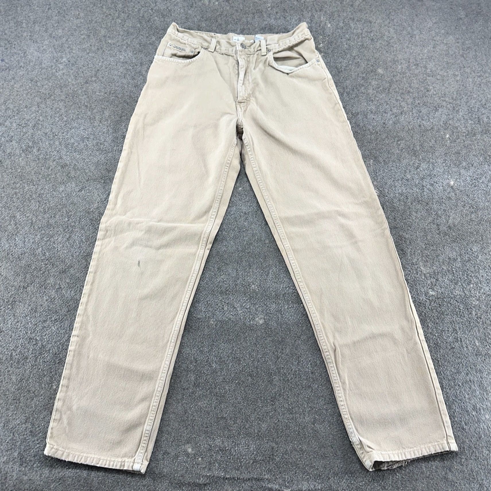 Calvin Klein VINTAGE Calvin Klein Jeans Mens 32x32 Beige Easy Fit Straight Relaxed Khaki Y2K Size US 32 / EU 48 - 2 Thumbnail