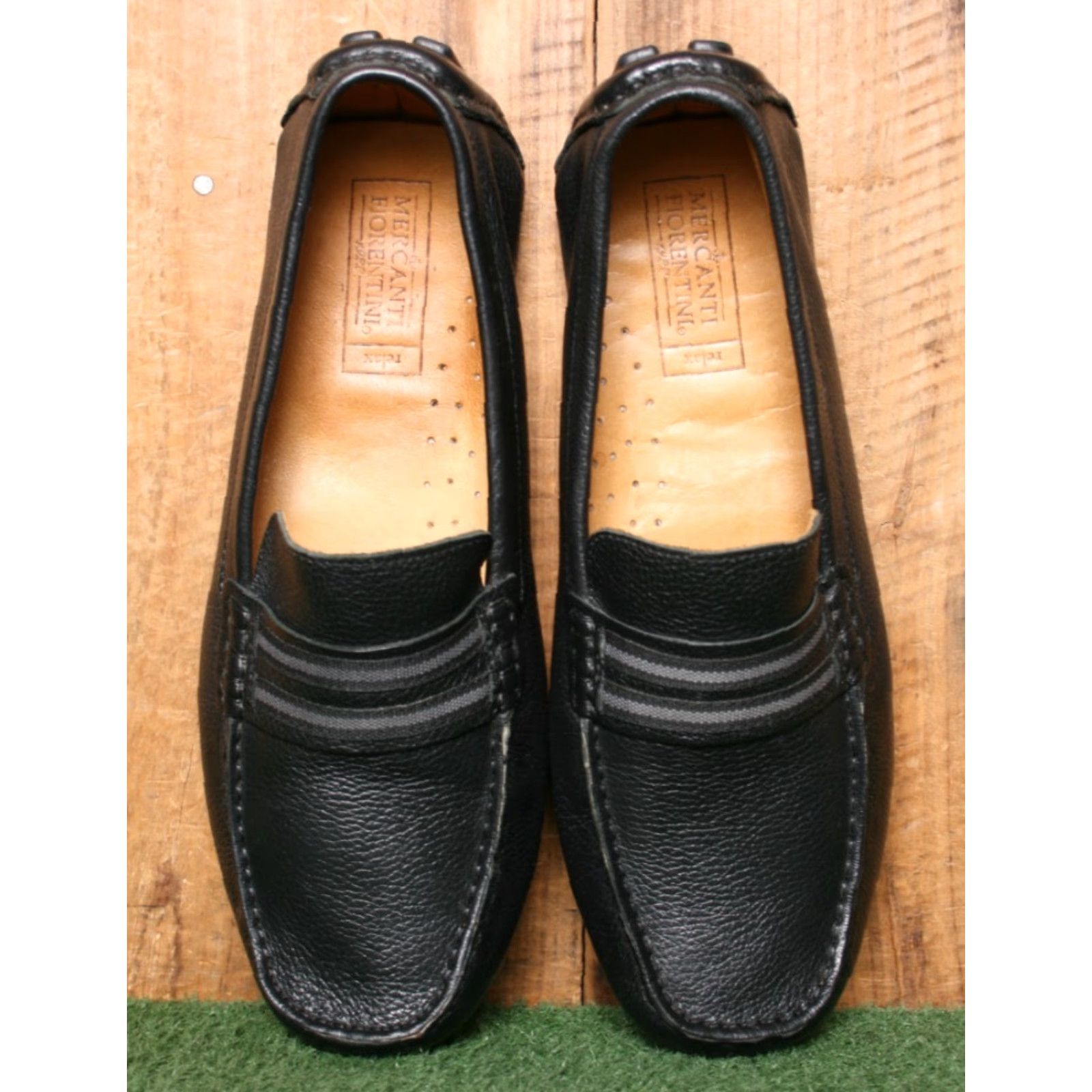 Vintage VINTAGE Mercanti Fiorentini Relax Black Leather Driving Loafers Men's Sz. 10.5 M Size US 11 / EU 44 - 4 Thumbnail