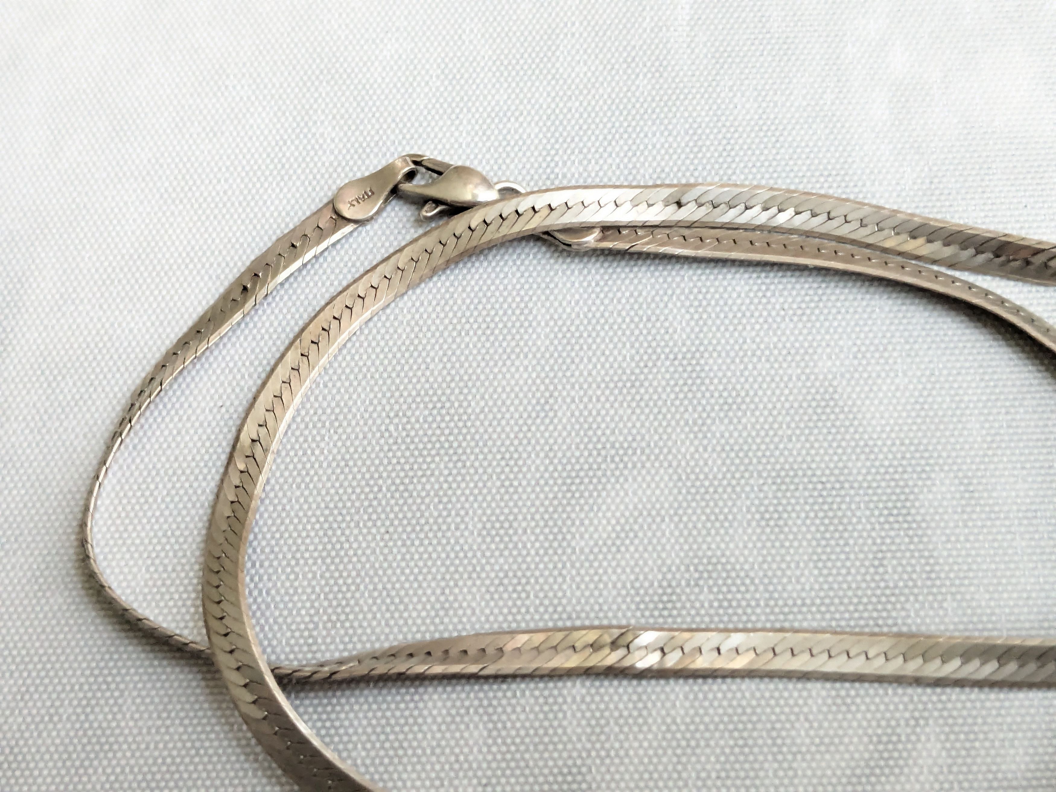 Jewelry Vintage Sterling Silver Herringbone Necklace 20" Size ONE SIZE - 7 Thumbnail