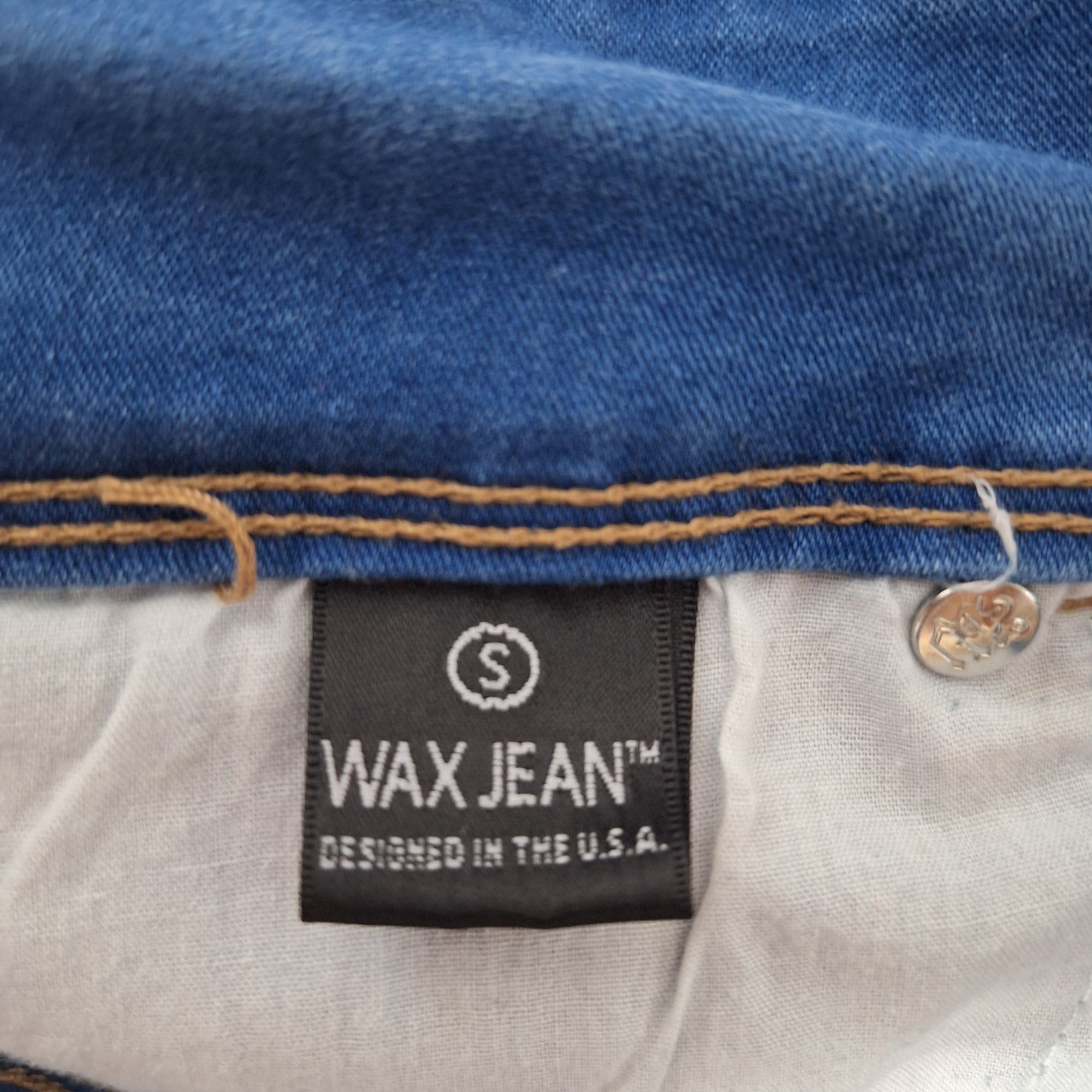 Other Wax Jean Bermuda Denim Shorts High Waisted Push Up Butt I Lo Size 28" / US 6 / IT 42 - 5 Thumbnail