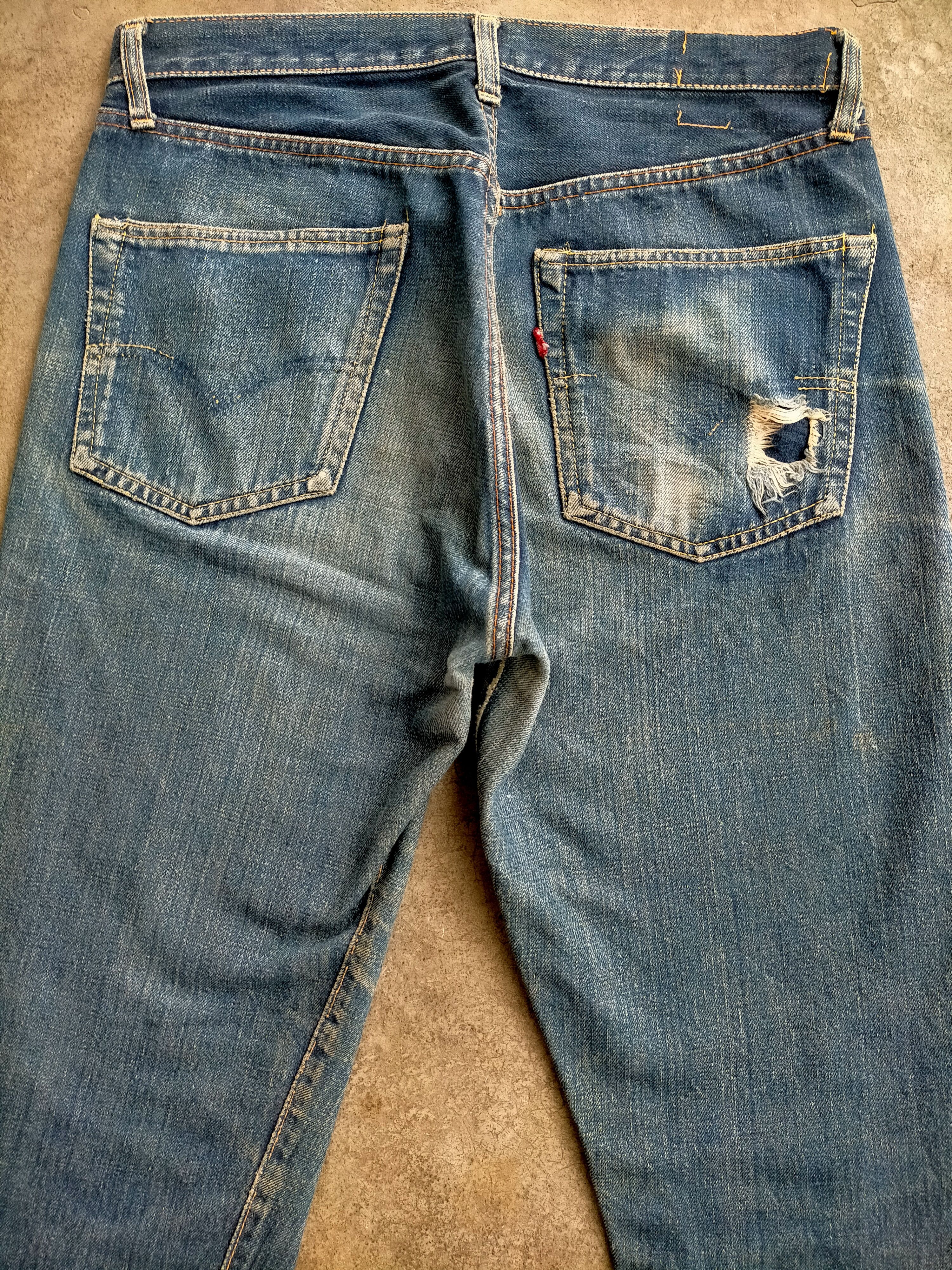 Levi's True Vintage 60s Levis 501xx Big E Selvage Jeans Size US 31 - 9 Thumbnail