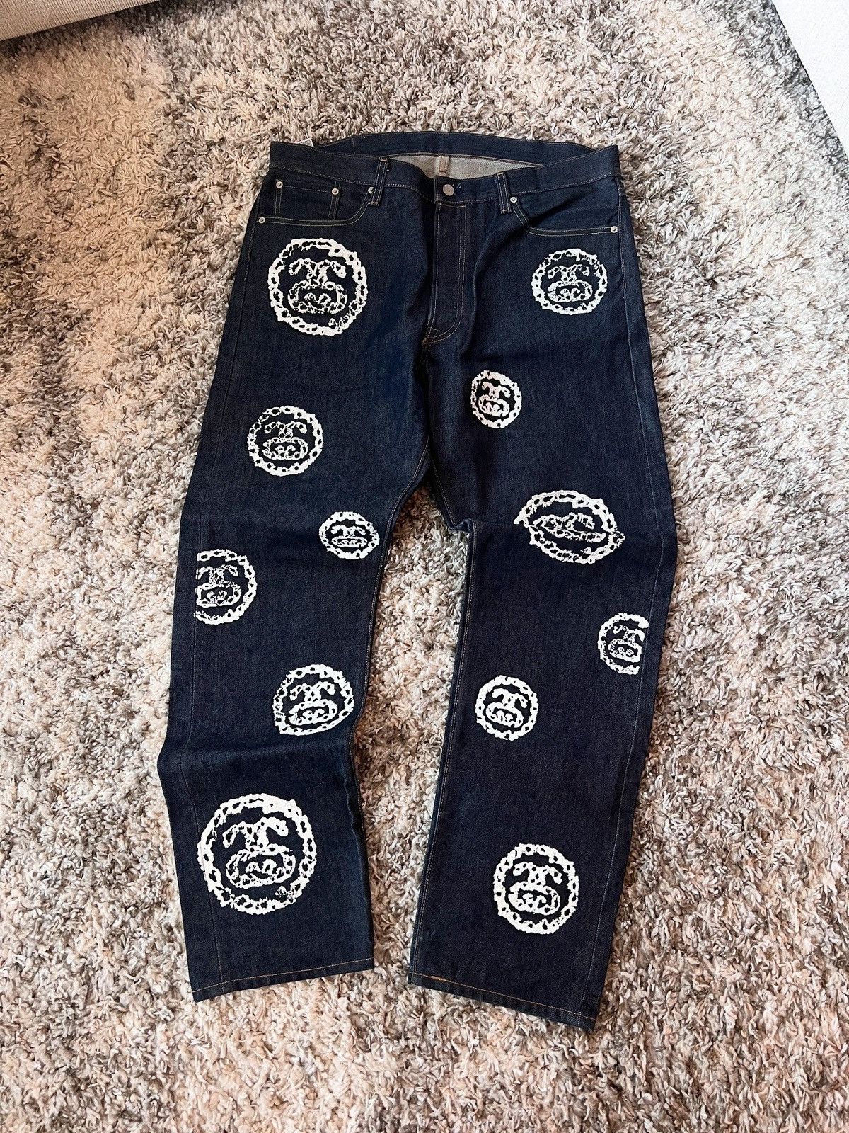 Stussy ＆ Denim Tears 501 Jean Buy Stussy x Denim Tears 501 Jean 'Raw' - 40090268 RAW | GOAT