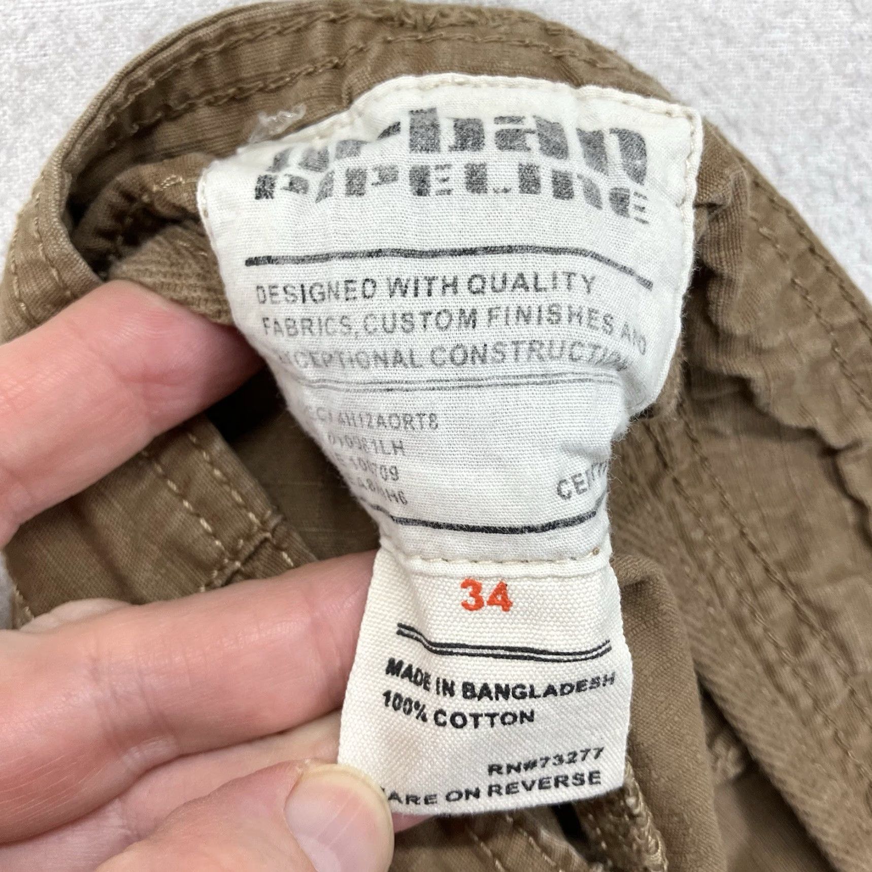 Vintage Urban Pipeline Men's Cargo Shorts Brown 34 Relaxed Fit Lightweight Outdoor 14" Inseam Size US 34 / EU 50 - 3 Thumbnail