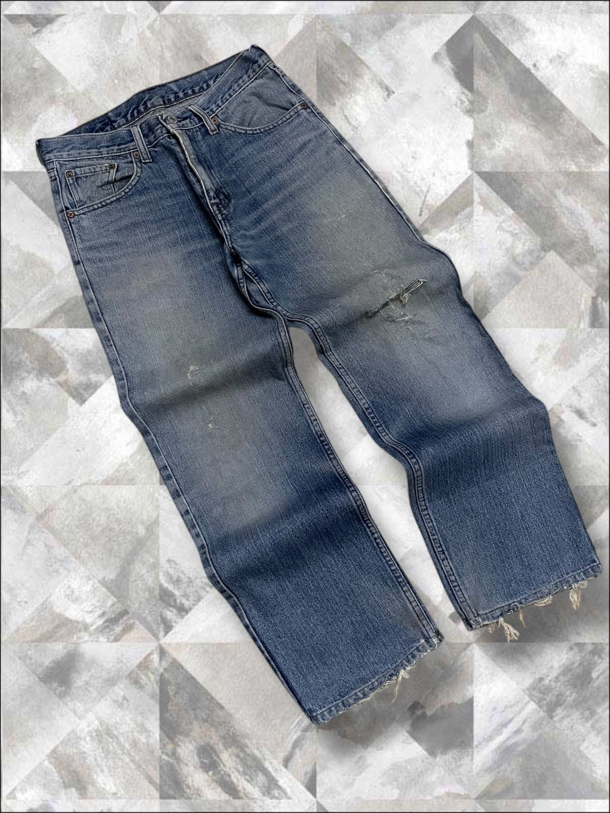 Levi's Vintage Clothing Vintage 1990s Og Levis Designer 533 Distressed Denim Size US 29 - 2 Thumbnail