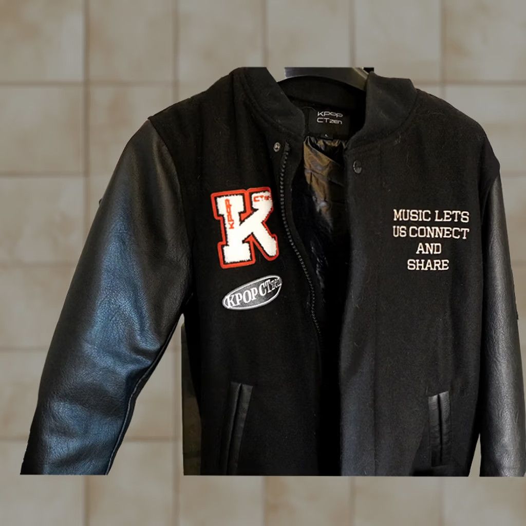 Vintage VINTAGE KPOP Varsity Jacket Wool Black Women XL Size XL / US 12-14 / IT 48-50 - 1 Thumbnail