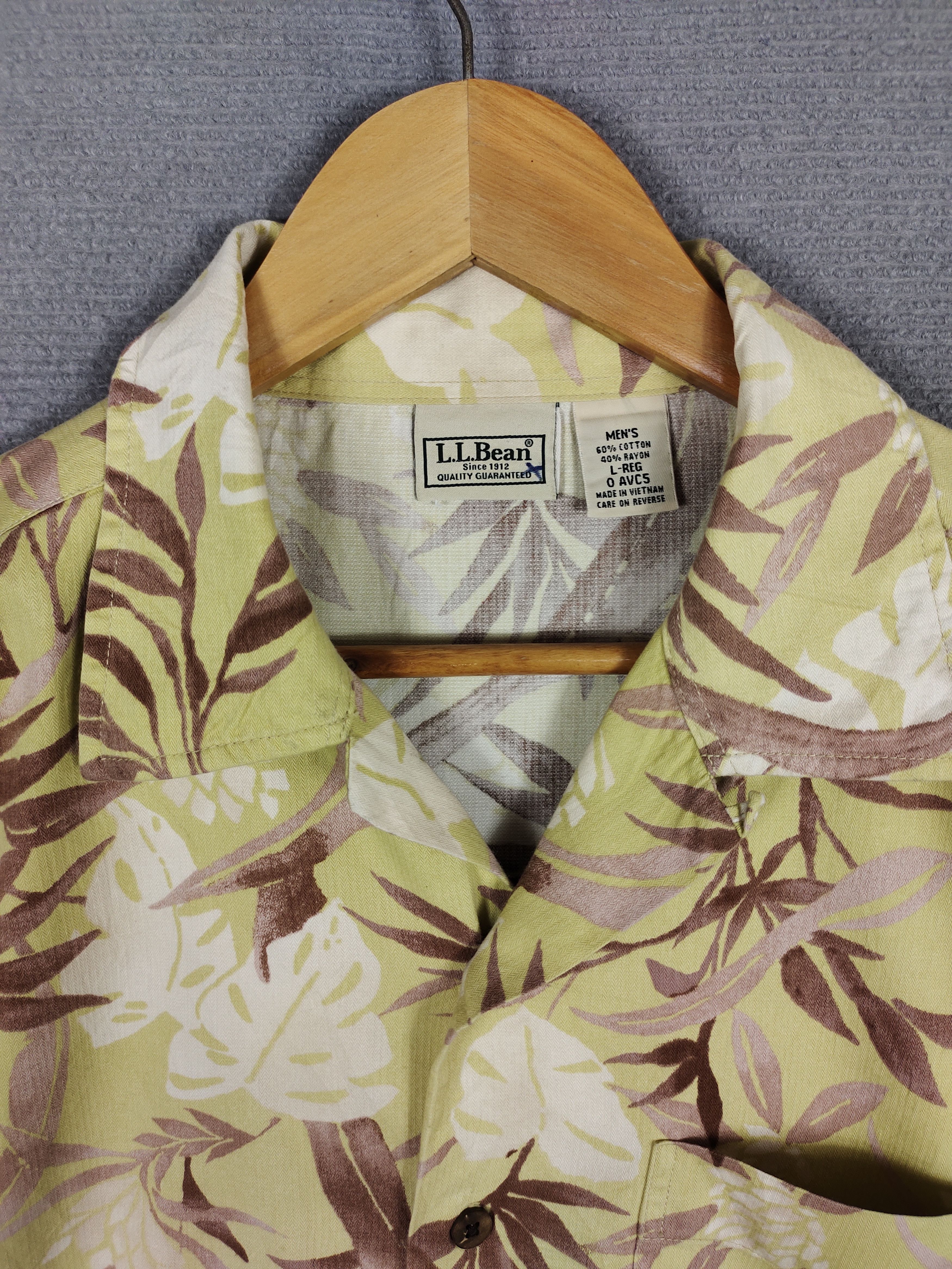 L.L. Bean Vintage L.L. Bean Cotton Rayon Hawaiian Shirt Size US L / EU 52-54 / 3 - 6 Thumbnail
