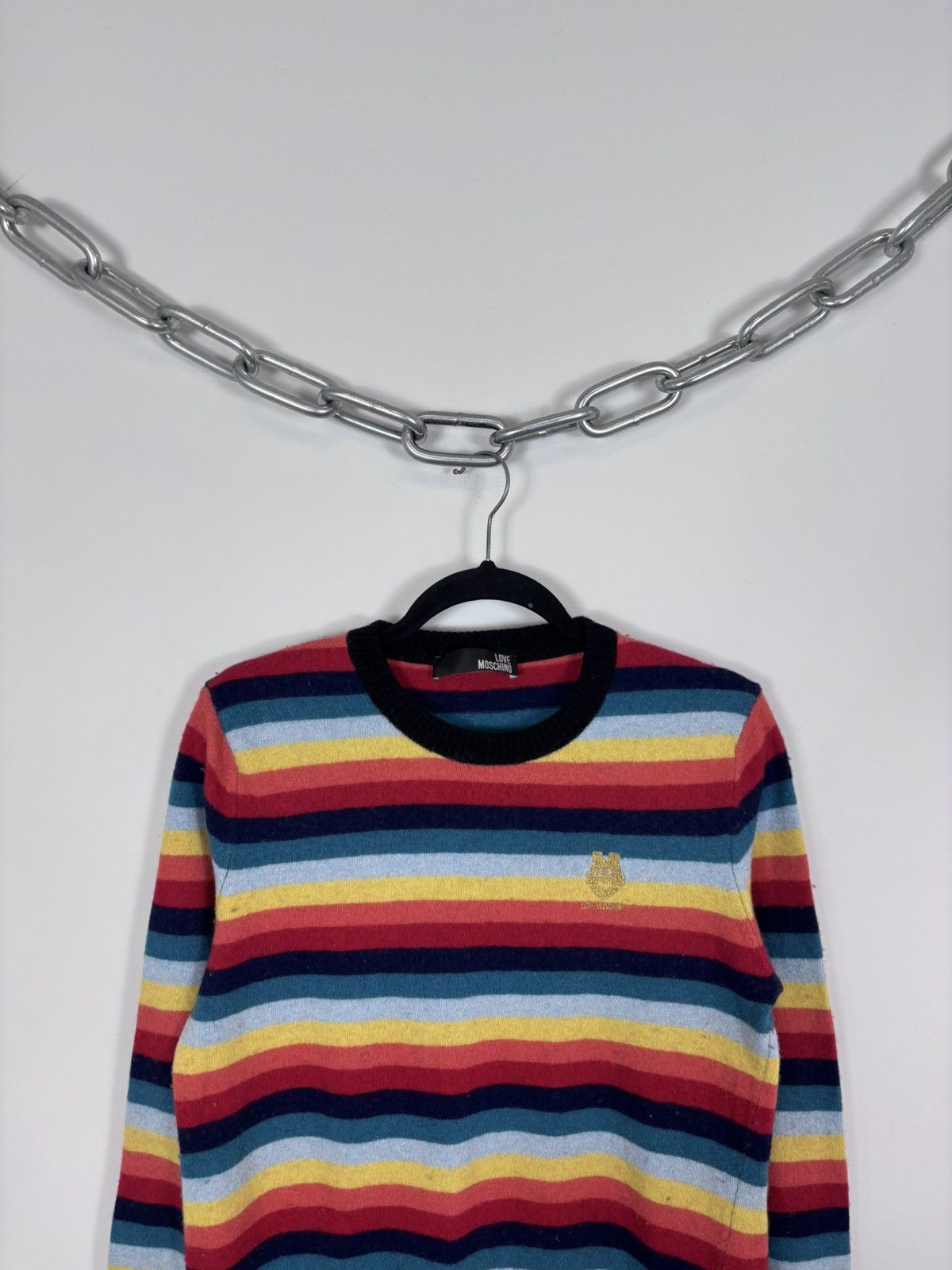 Love Moschino Love Moschino Women’s Rainbow Striped Wool Cashmere Sweater Size S / US 4 / IT 40 - 2 Thumbnail