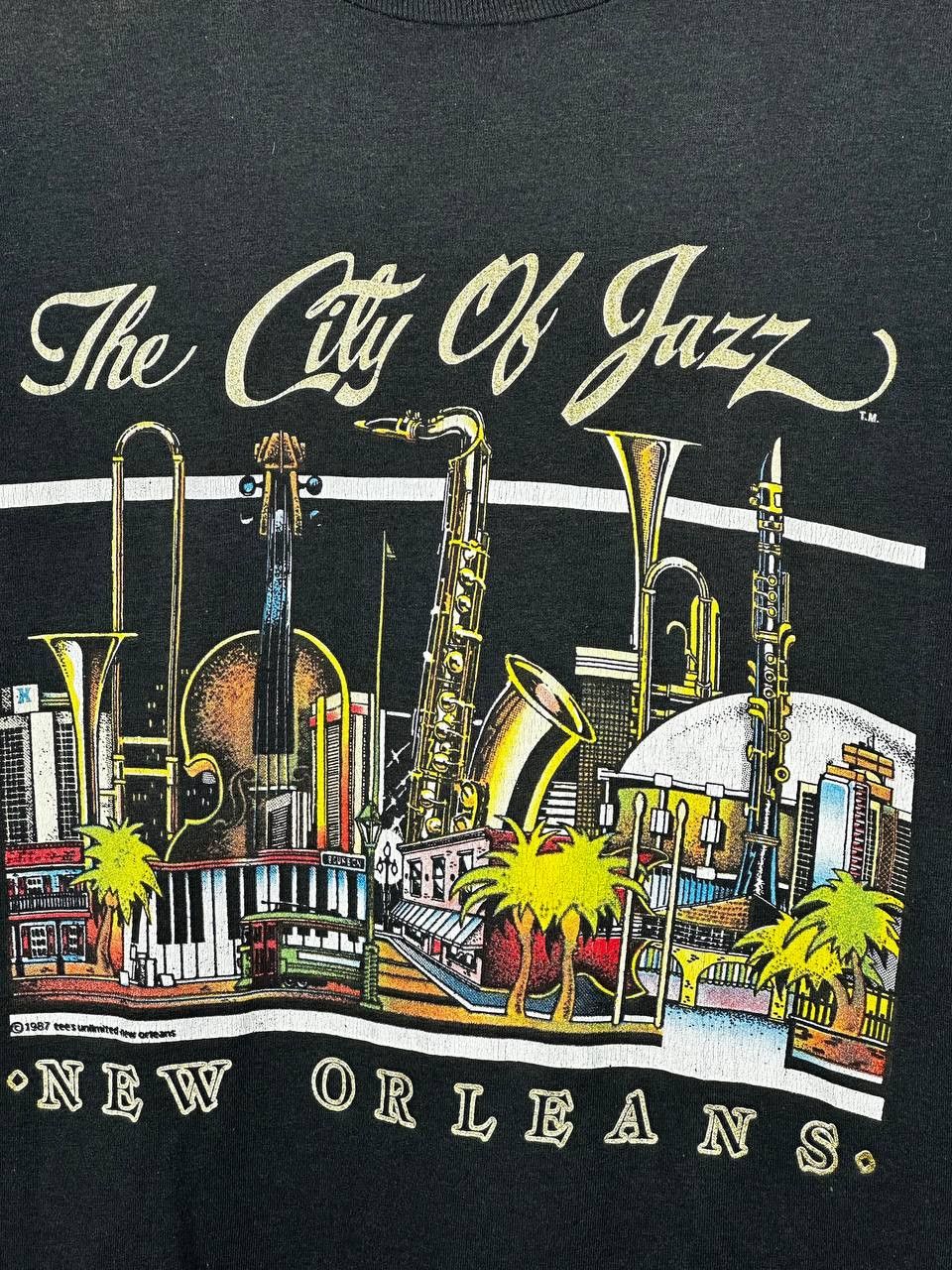 Band Tees Vintage 80s 1987 New Orlean The City of Jazz Tee Size US M / EU 48-50 / 2 - 4 Thumbnail