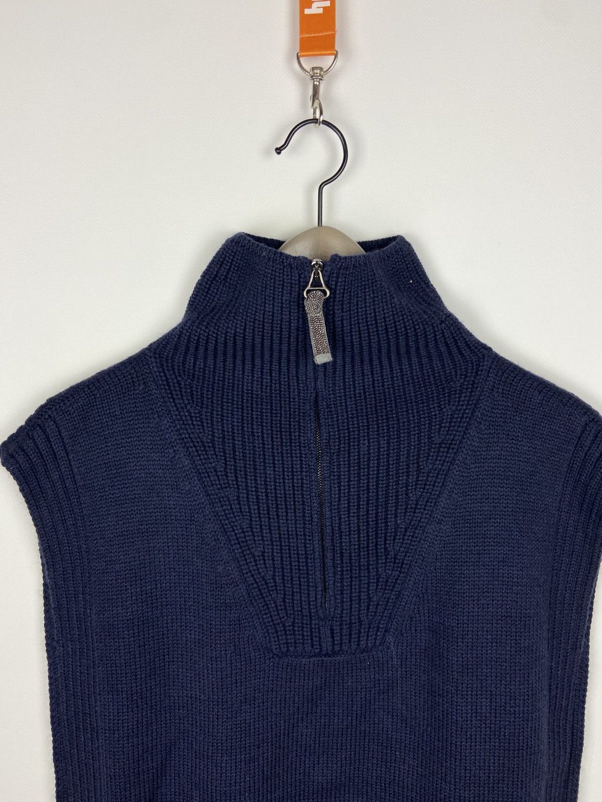 Designer × Fabiana Filippi Fabiana Filippi Sleeveless Roll-Neck Vest Blue Women’s Wool Size L / US 10 / IT 46 - 3 Thumbnail