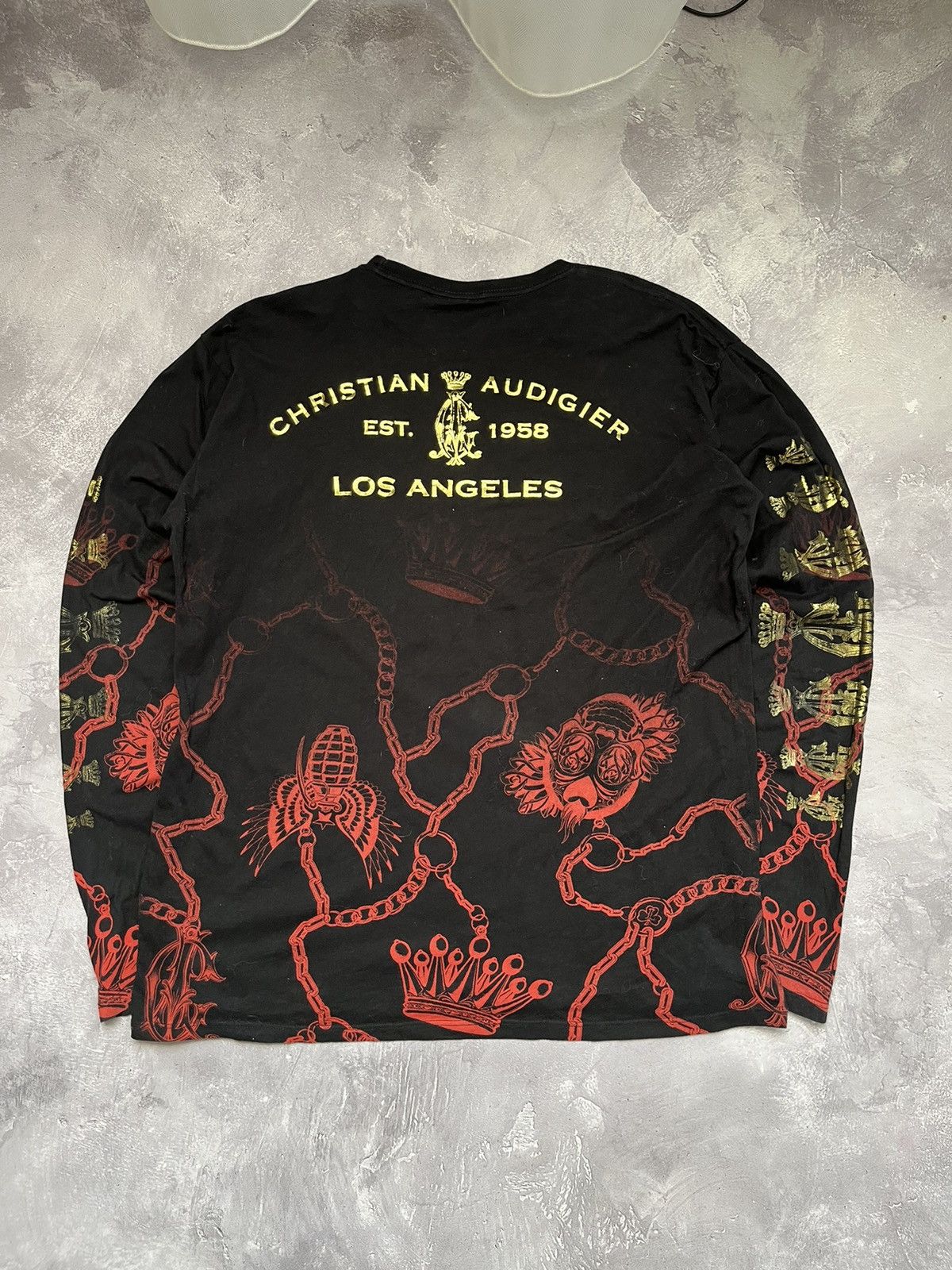 Christian Audigier Christian Audigier Y2K Vintage Long Sleeve Shirt (ed hardy) Size US XL / EU 56 / 4 - 2 Thumbnail