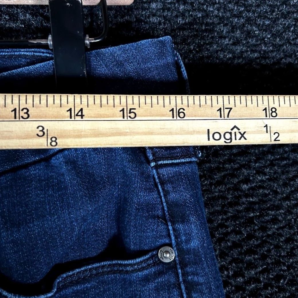 Vintage Seven7 Women's Jeans Size 12 Dark Wash Straight Leg High Waisted Raw Hem Size 34" / US 12 / IT 48 - 5 Thumbnail