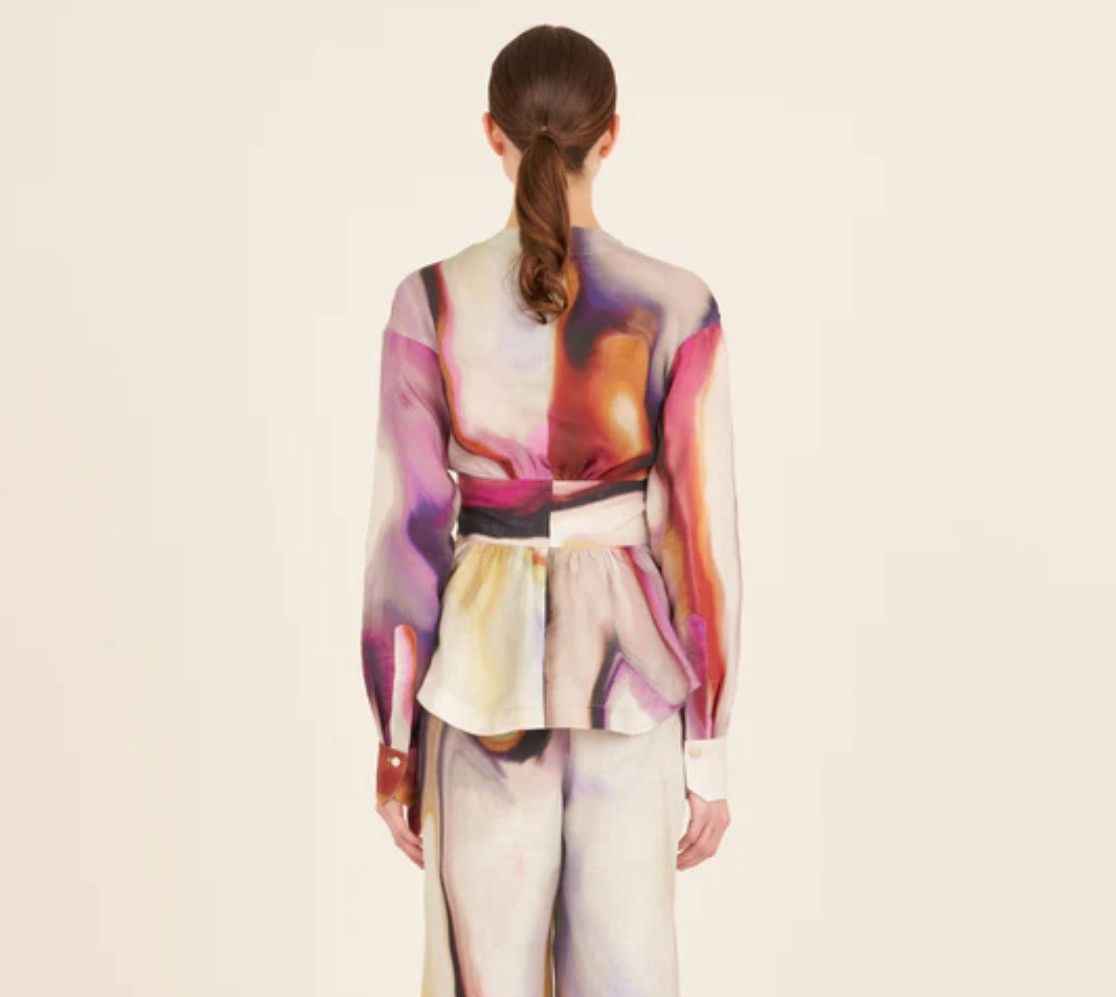 Other Silvia Tcherassi Saanvi Blouse Iridescent Marble Size 2L Size XXL / US 16-18 / IT 52-54 - 6 Thumbnail