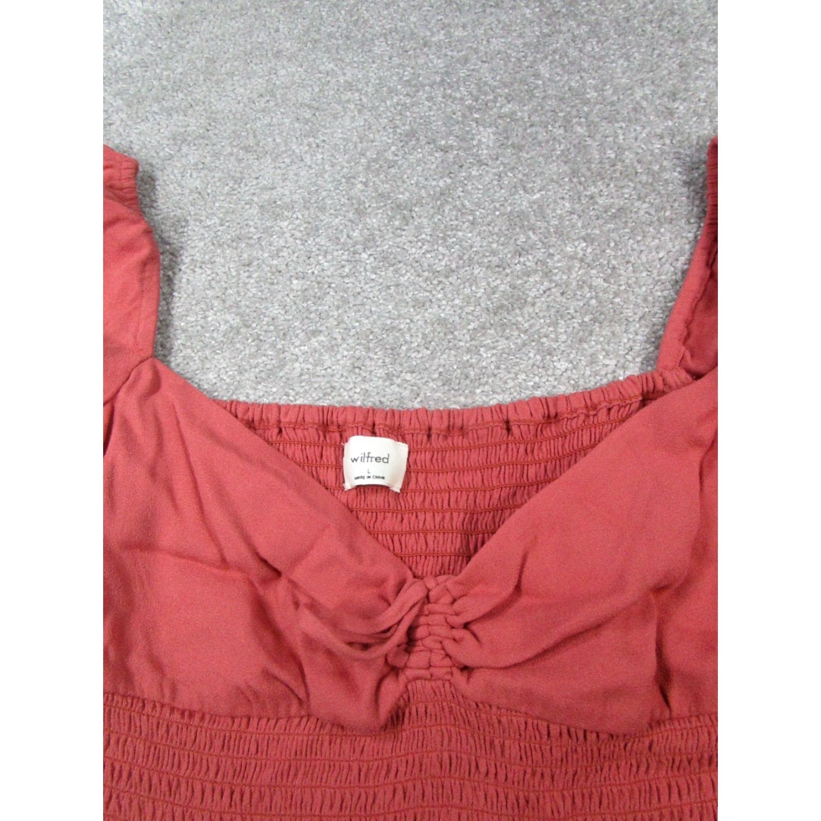 Vintage Wilfred Blouse Womens Large Red Tank Sleeveless Cropped Square Neck Pullover Casual Regular Size L Vintage No Size L / US 10 / IT 46 - 2 Thumbnail