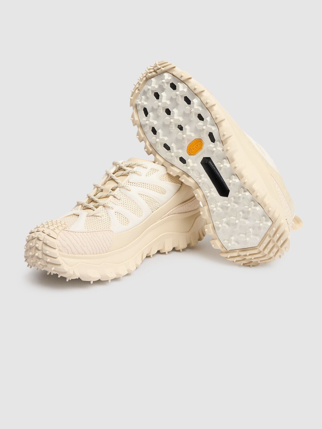 MONCLER Trailgrip Amoeba $820 White Sneakers New