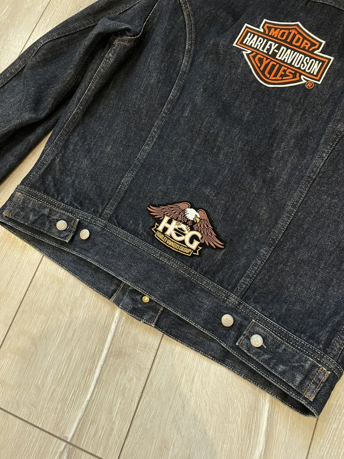 Diesel × Harley Davidson × Vintage Woman's Vintage Diesel Patches denim Jacket Harley-Davidson Size M / US 6-8 / IT 42-44 - 11 Thumbnail
