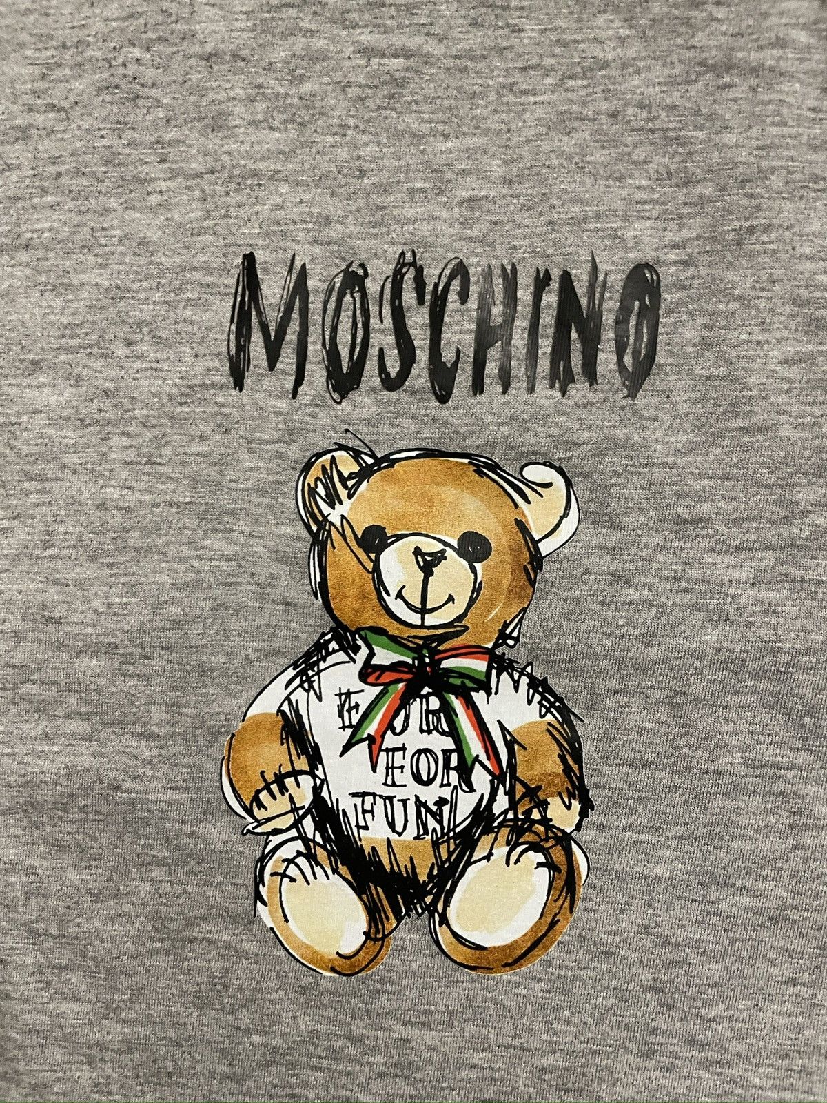 Moschino Moschino Men's Grey T-shirt Size US L / EU 52-54 / 3 - 1 Thumbnail