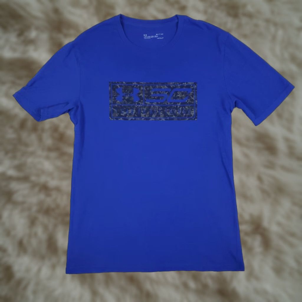 Under Armour Under Armour HeatGear Shirt Mens Small Blue Crew Neck Short Sleeve All Seasons Size US S / EU 44-46 / 1 - 1 Thumbnail