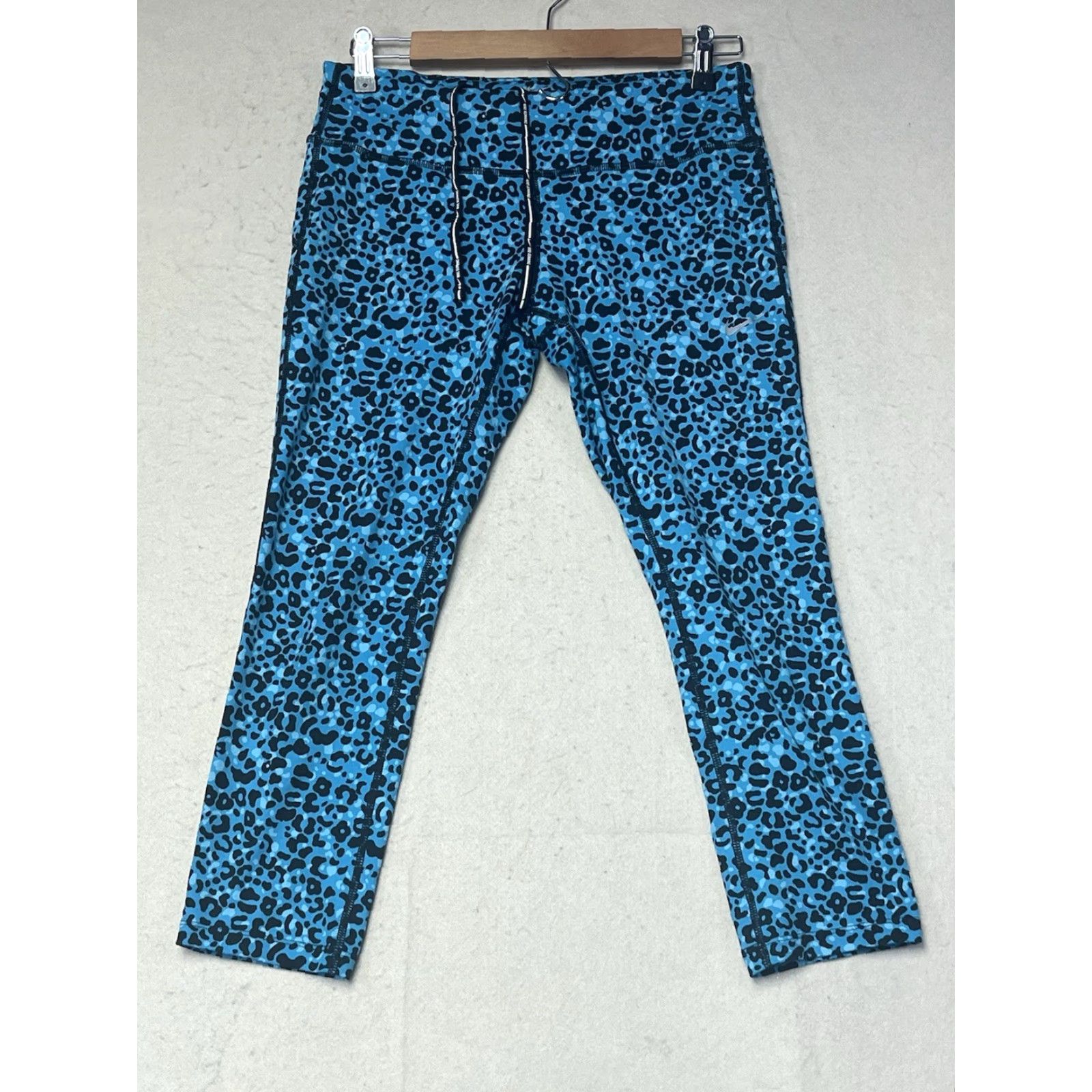 Nike Nike Dri Fit Pants Leggings M Blue Athletic Womens Skinny Tights Style: Pants, Leggings, Activewear, Yoga, Casual, Travel Size 32" / US 10 / IT 46 - 2 Thumbnail