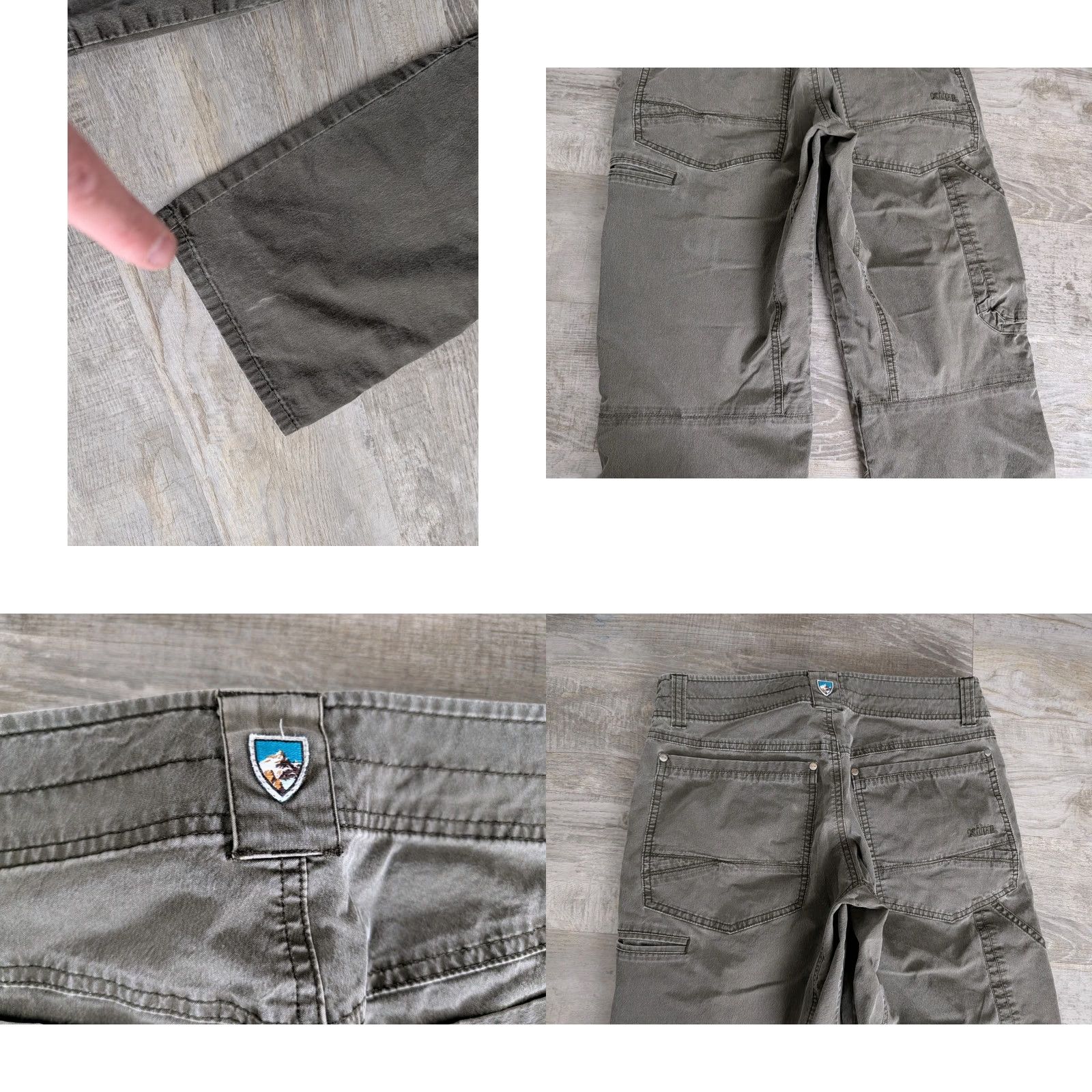 Olive Kuhl Men’s Revolvr Olive Green Chino Pants 31x26 Regular Straight 5-Pocket Logo Pocket Zipper Button Canvas Size US 31 - 11 Thumbnail